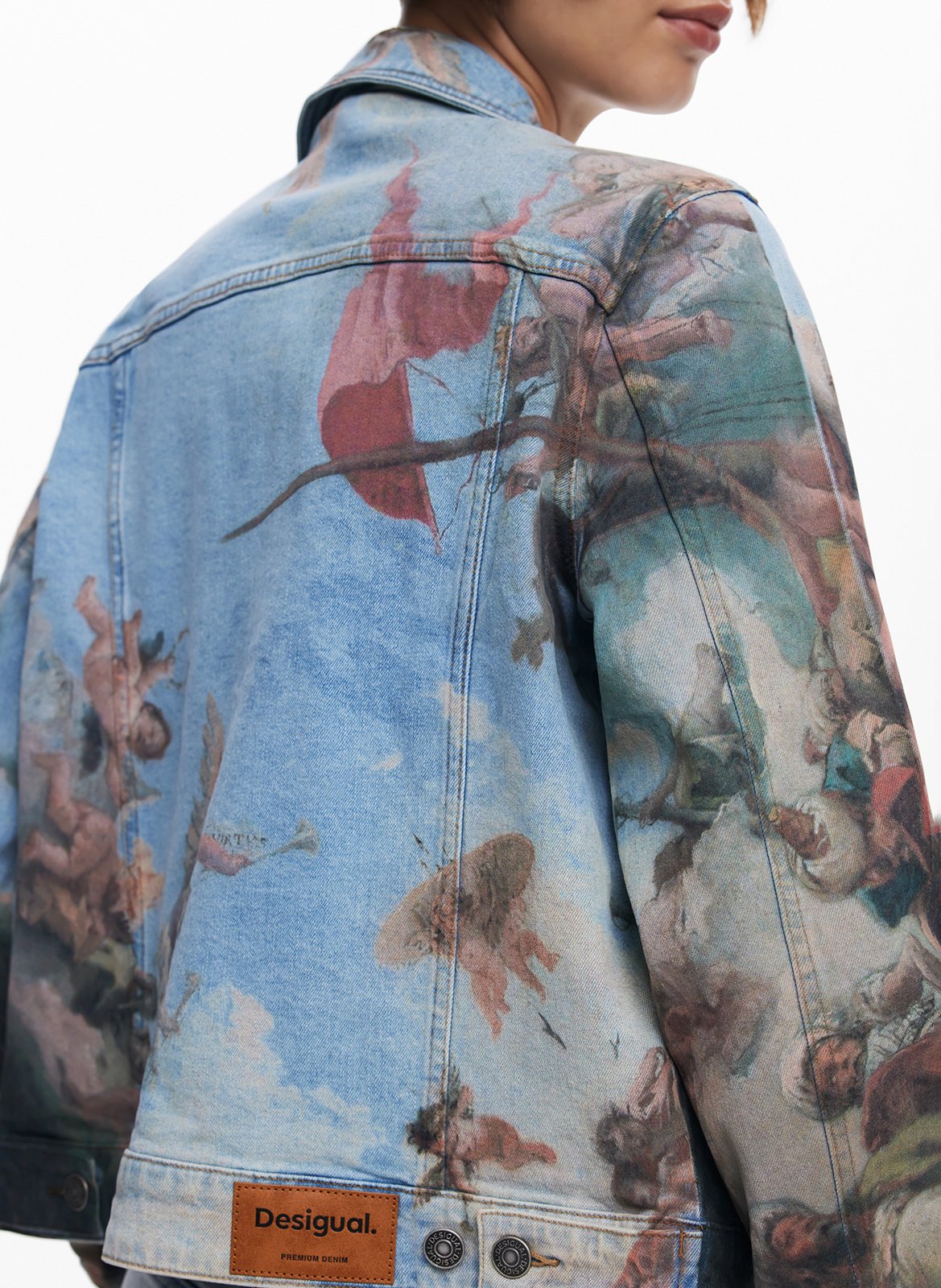 Veste en jean imprimée avec poches  DESIGUAL Bleu