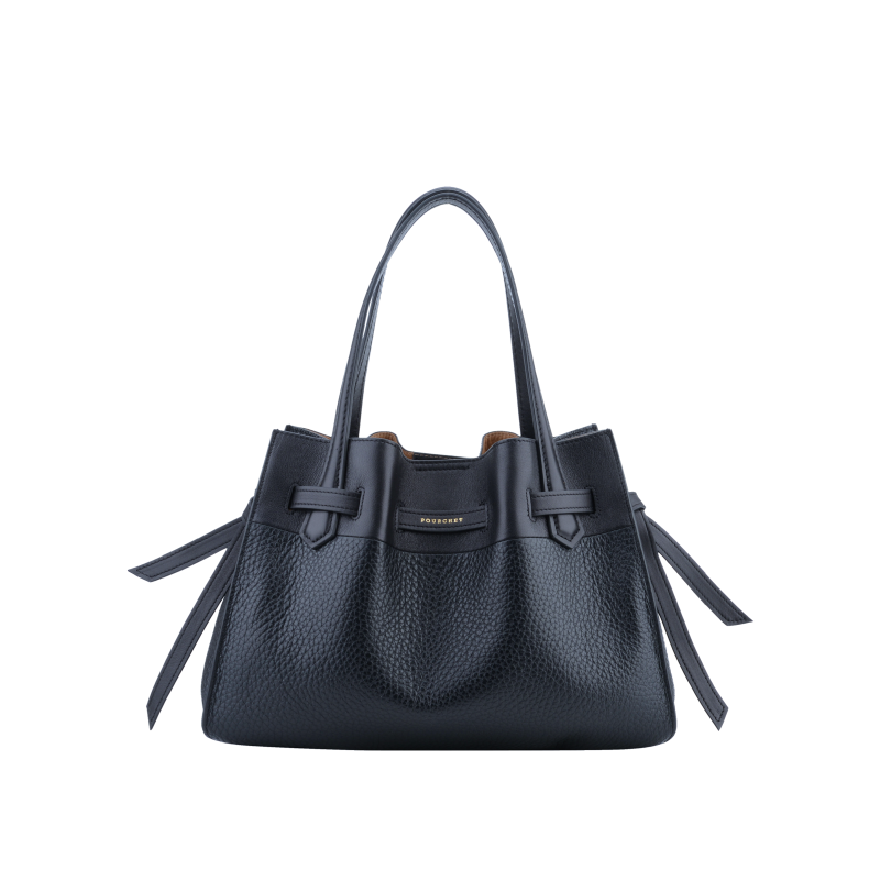 Handbag - cowhide leather POURCHET Blue