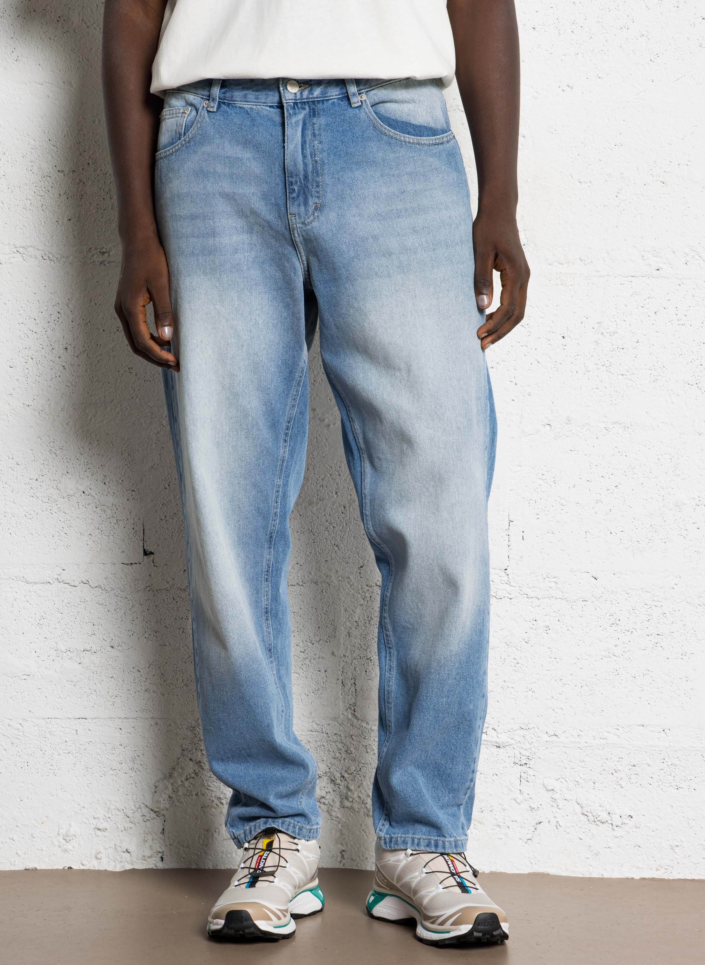 Straight organic cotton jeans LES DEUX Blue