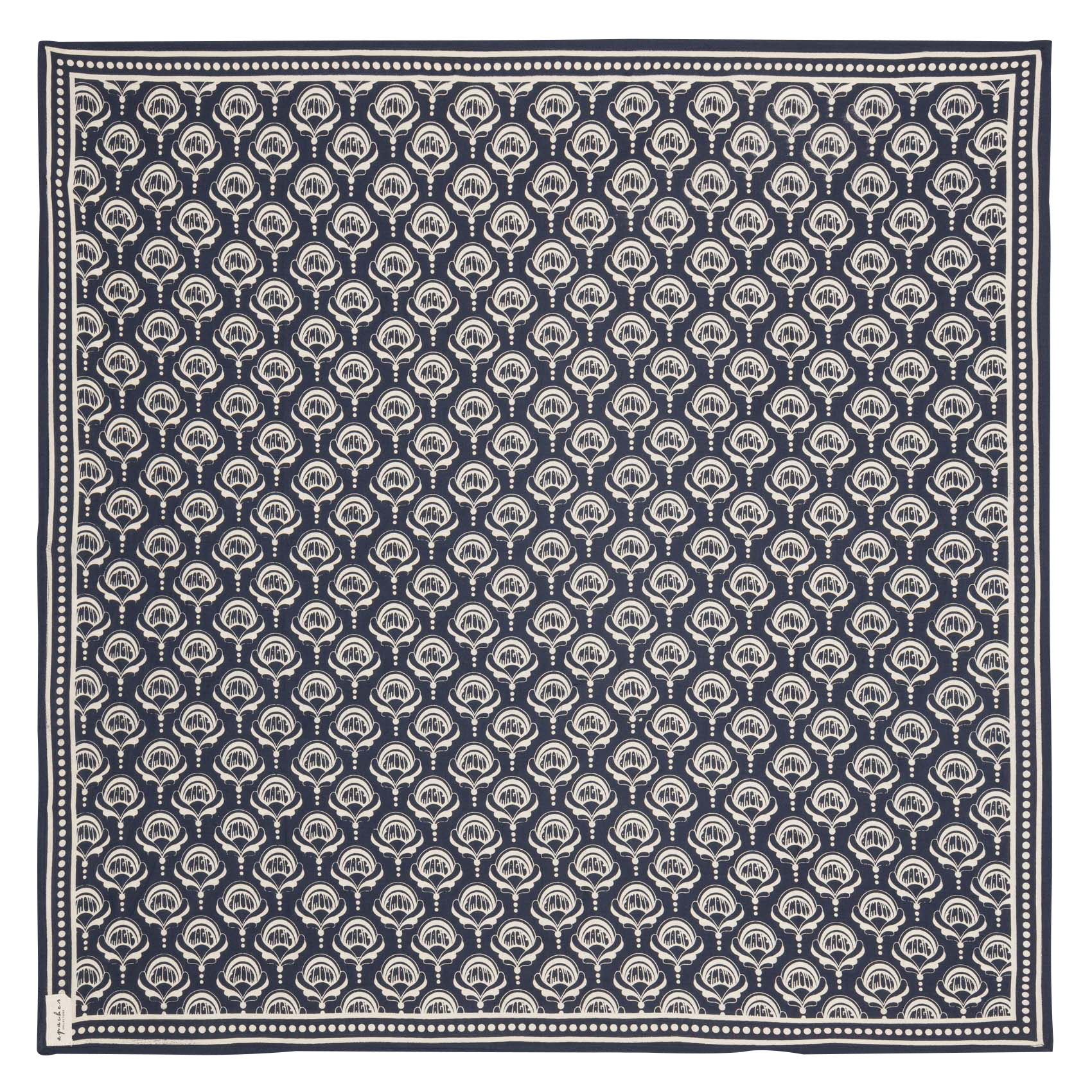 Cotton scarf APACHES COLLECTIONS Blue