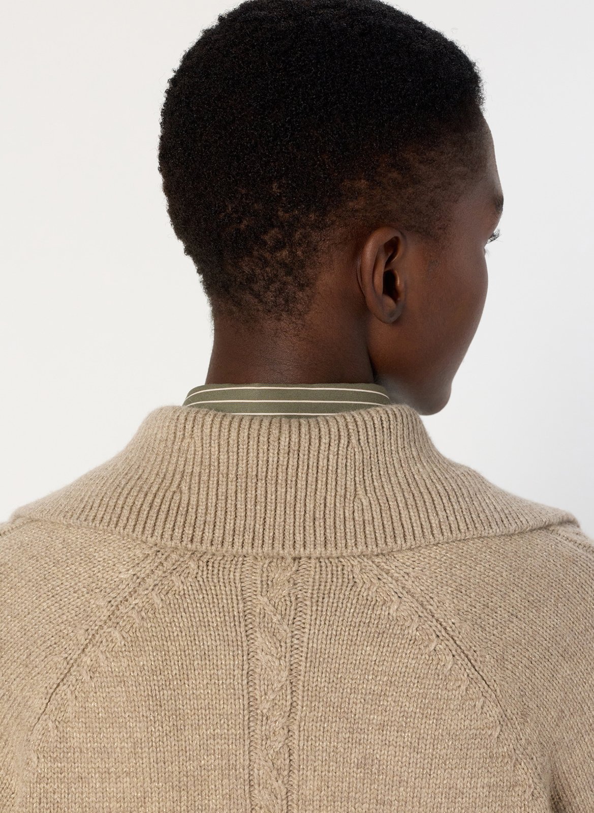 Vest met polokraag van gemengde wol GERARD DAREL Goudkleurig