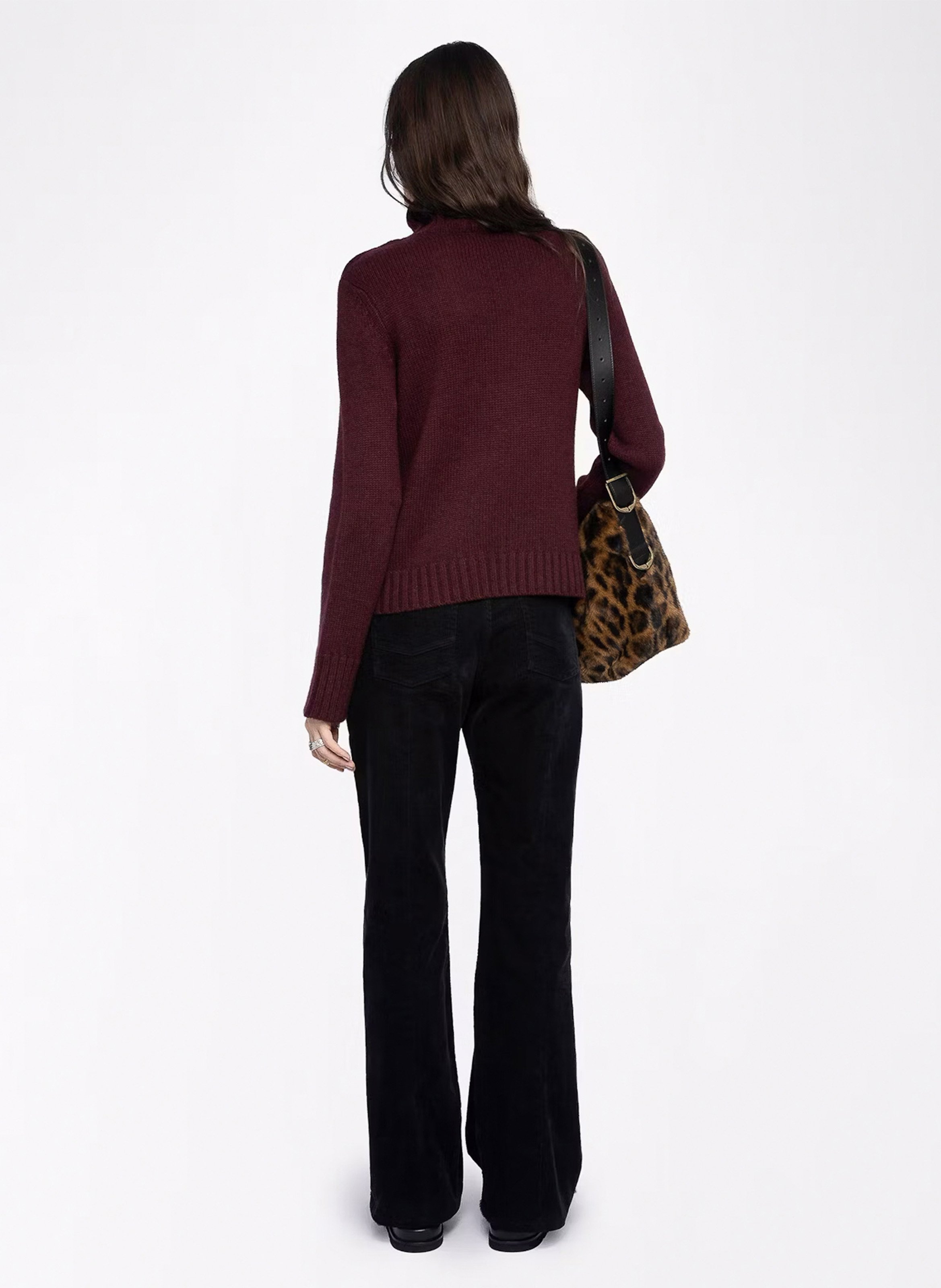 Pull col montant en cachemire  ZADIG&VOLTAIRE Violet