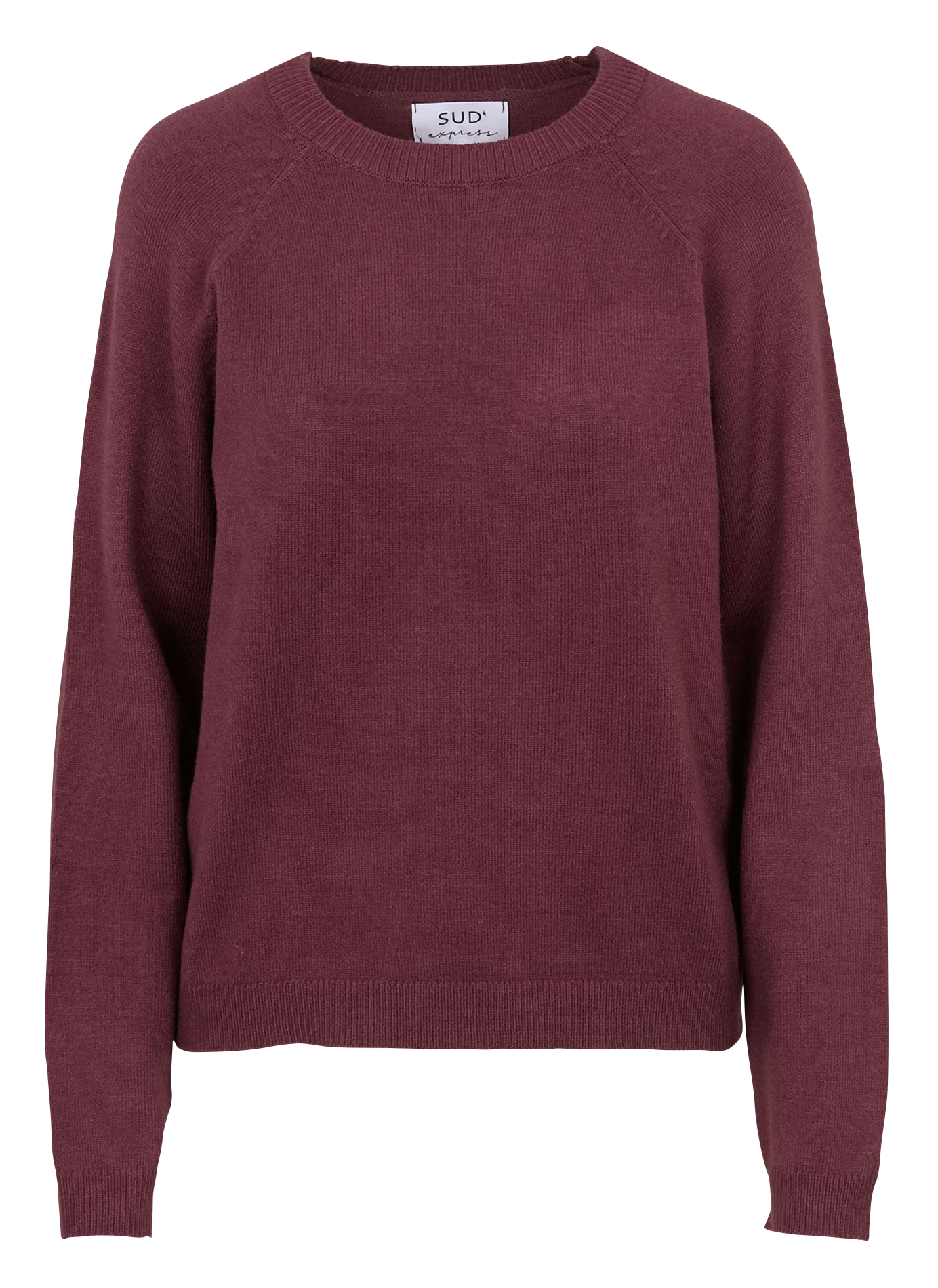 Pull oversize col rond en maille SUD EXPRESS Rouge