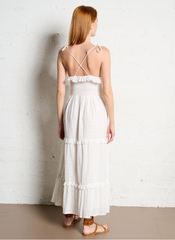 Long a-Line cotton dress White Maison hotel - Women | Place des Tendances Long a-Line cotton dress White Maison hotel - Women | Place des Tendances