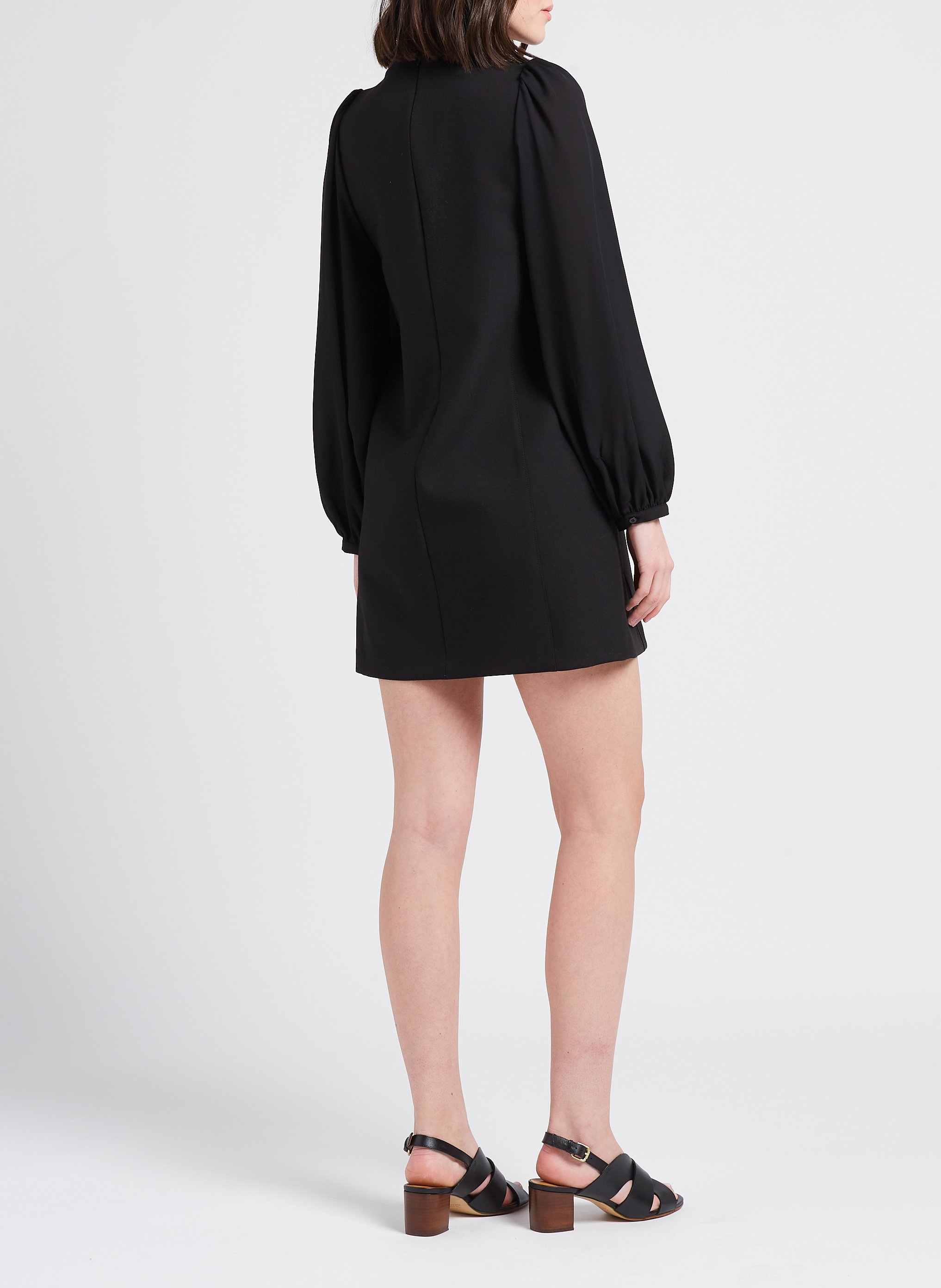 Robe courte col V droite  MAX&Co. Noir