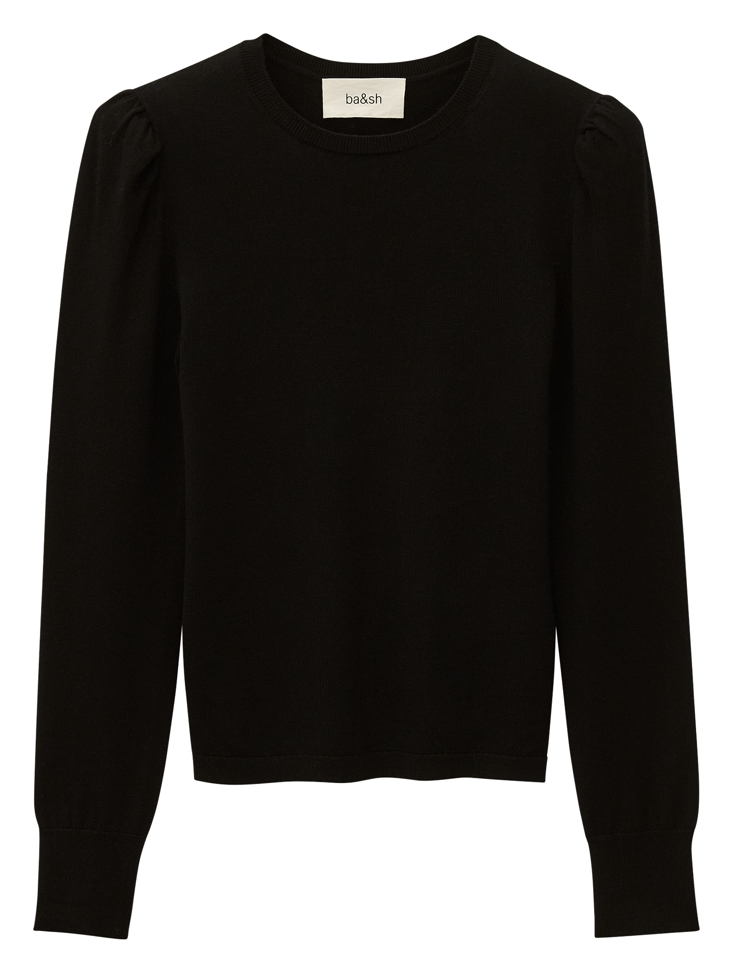 Pull col rond en laine BA&SH Noir