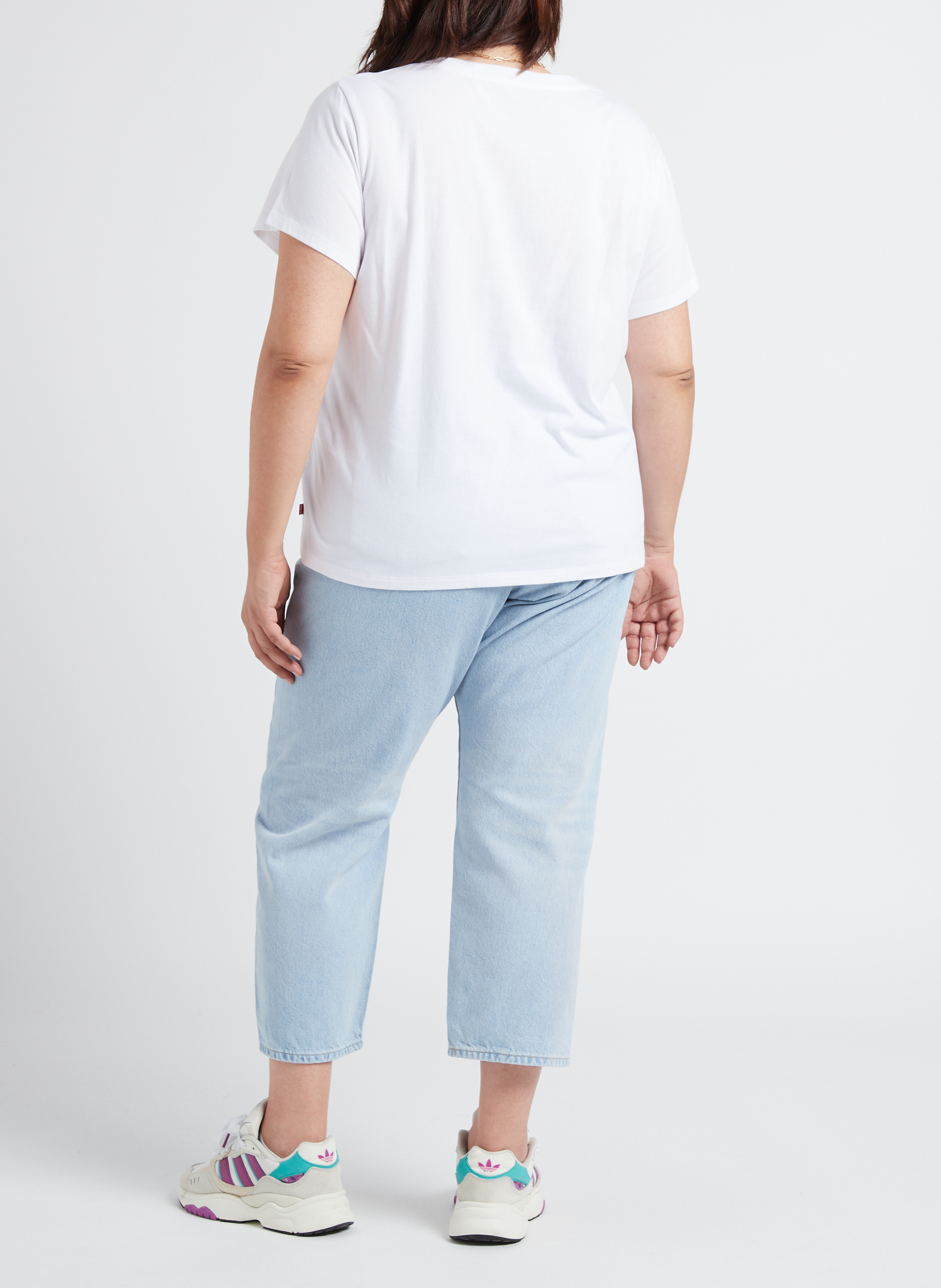 Katoenen T-shirt met ronde hals en zeefdruk LEVI'S Wit