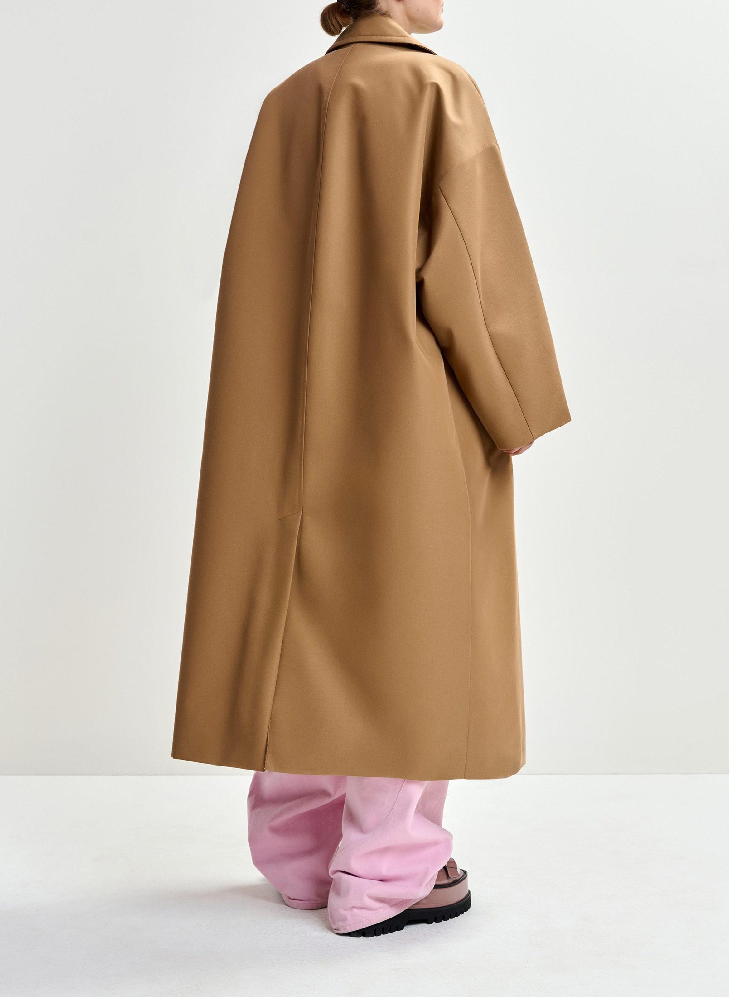 Gabardina de mezcla de algodón con cuello sastre ESSENTIEL ANTWERP Marron