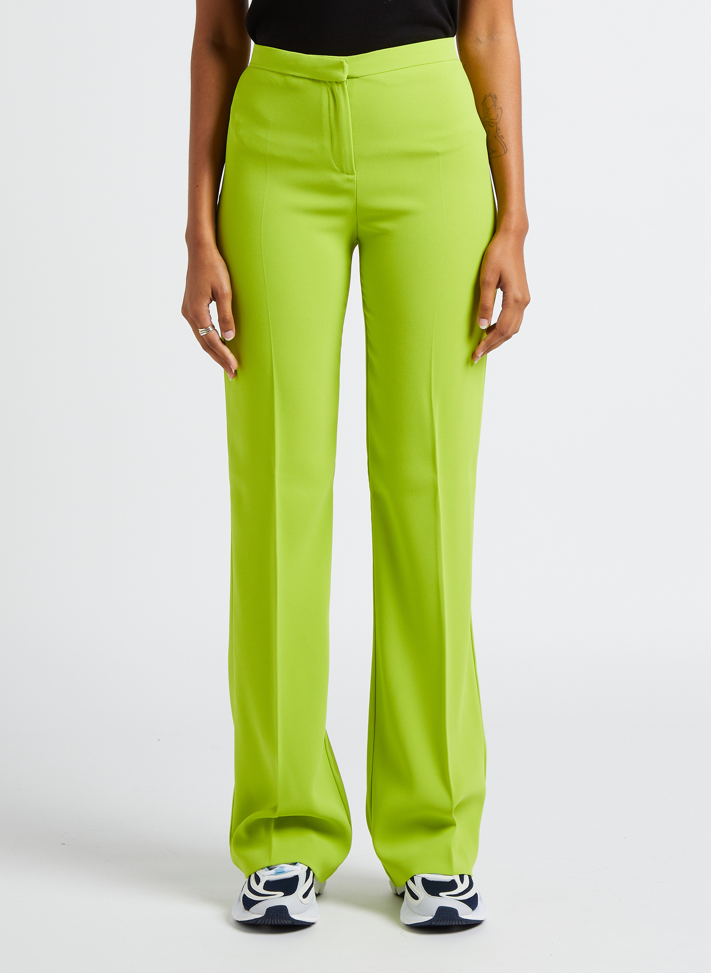 High-waisted flared pants PINKO Yellow