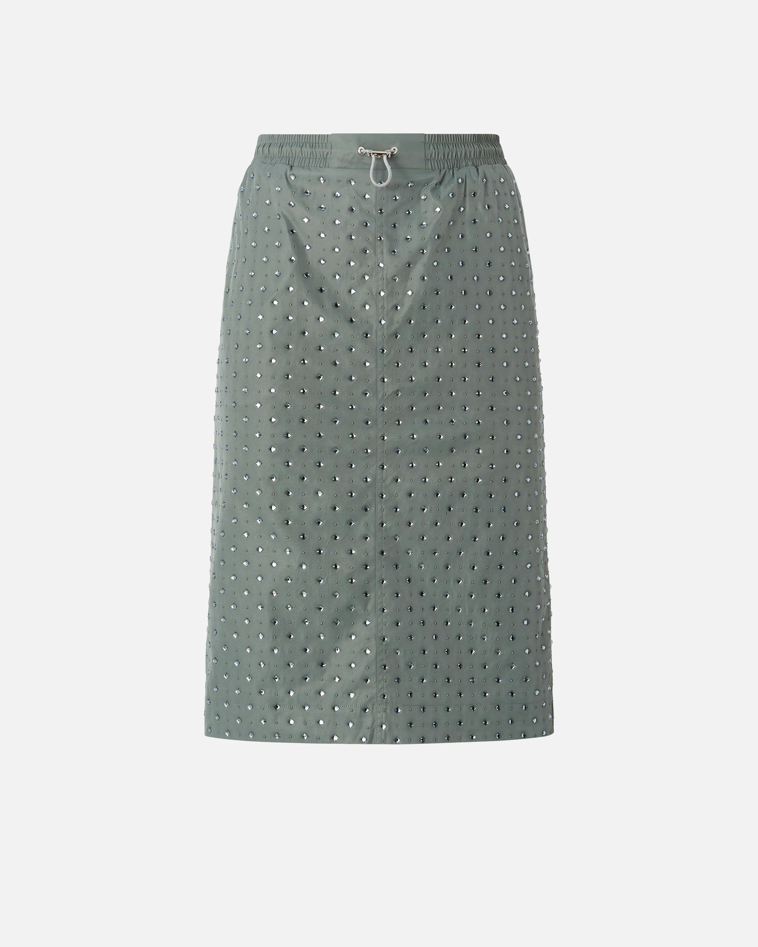 Studded mid-length skirt with rhinestones PINKO Green