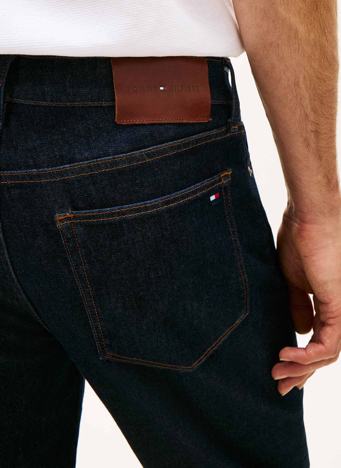 Straight leg raw denim jeans TOMMY HILFIGER Blue