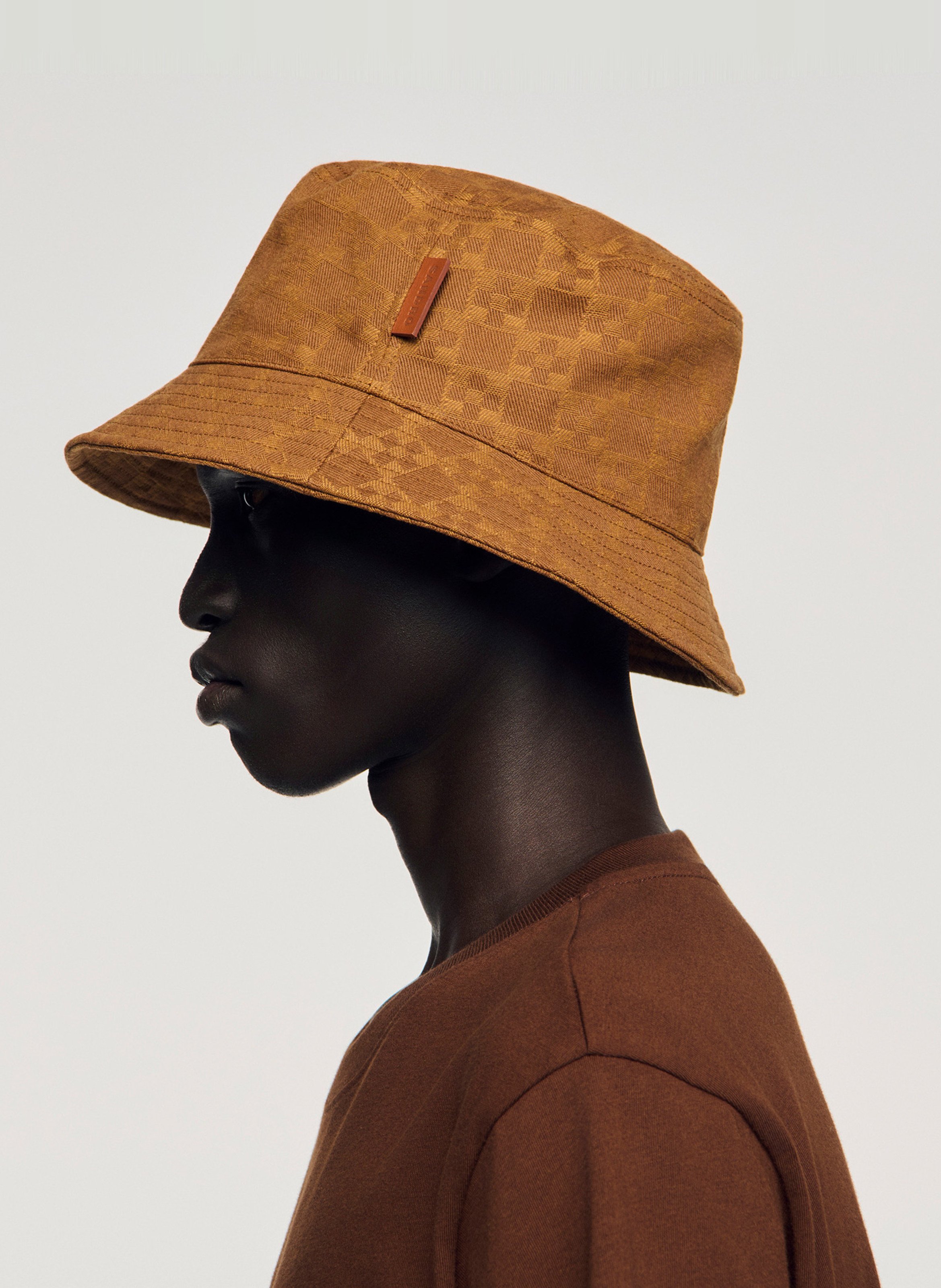 Bob en coton imprimé SANDRO Marron