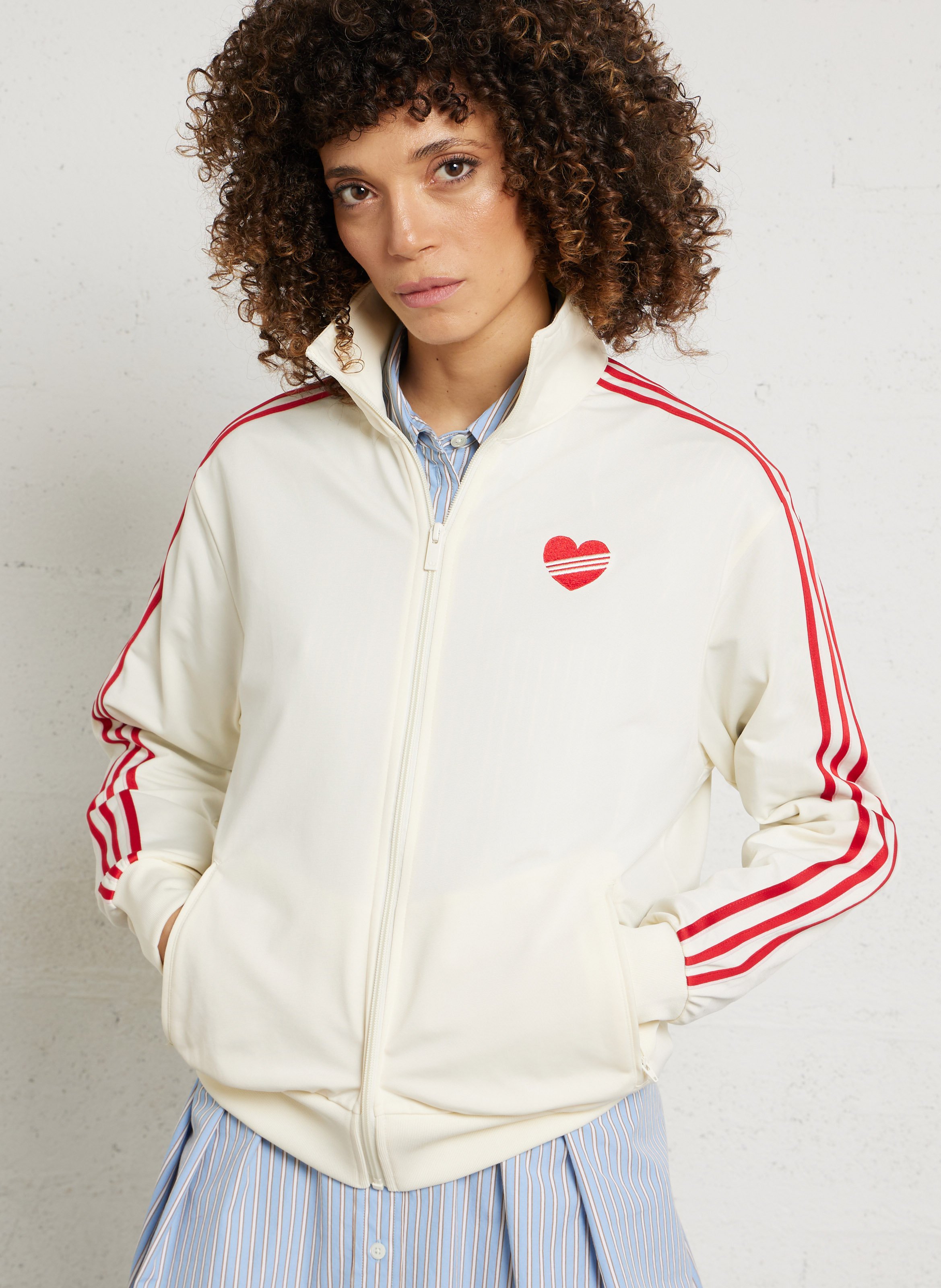 High-neck jacket ADIDAS White