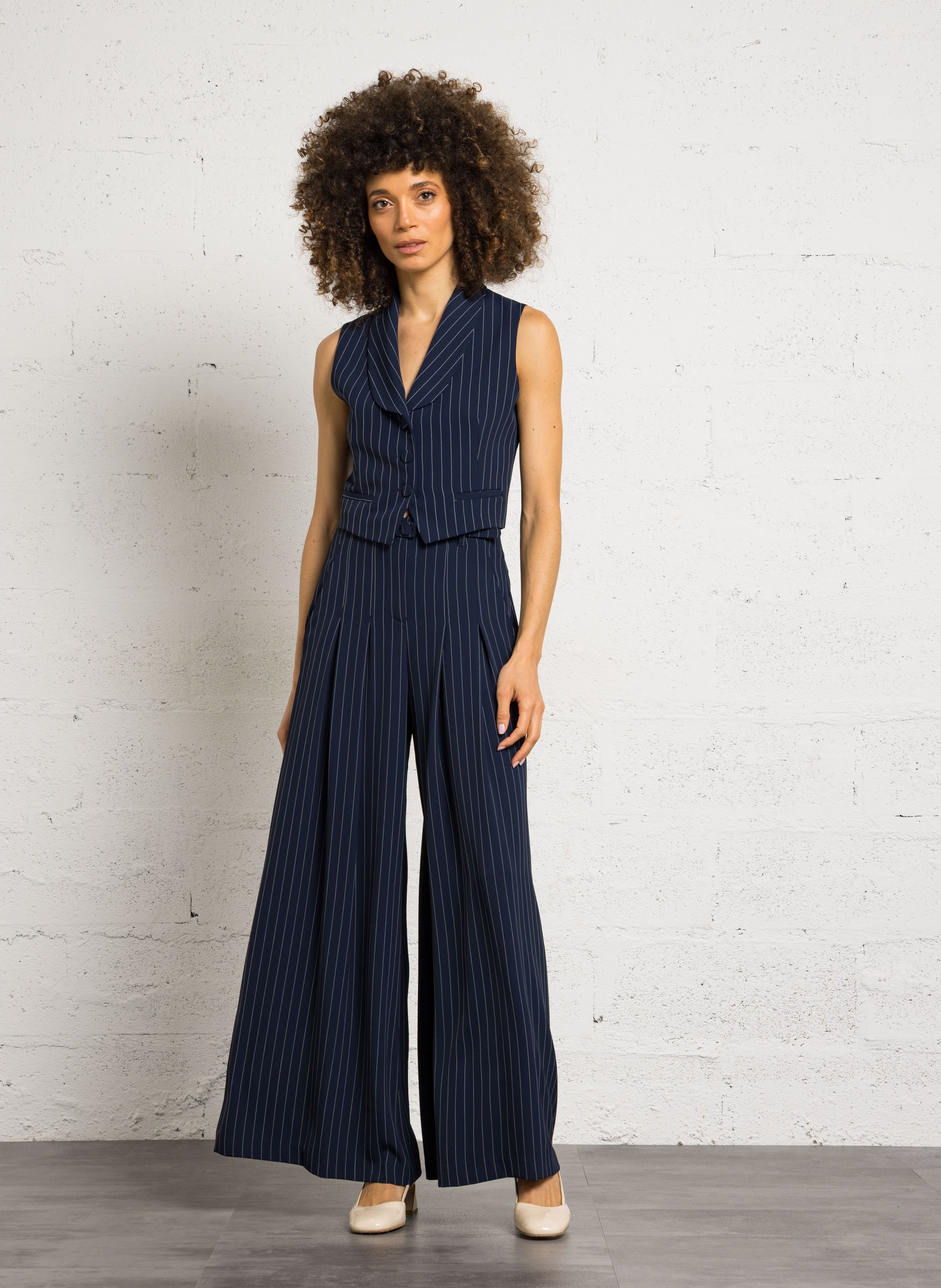 Pantalon palazzo  IMPERIAL Bleu