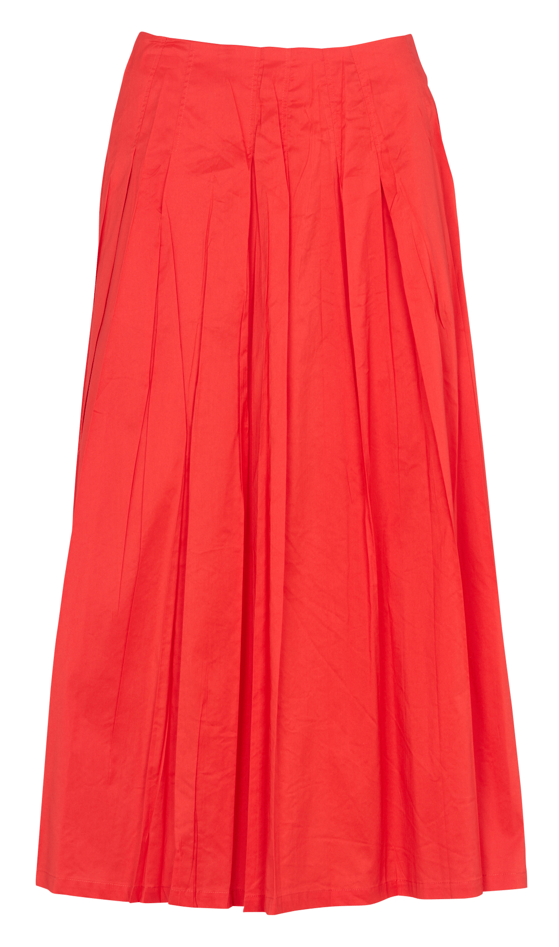 Falda larga evasé de mezcla de algodón COTELAC Rojo