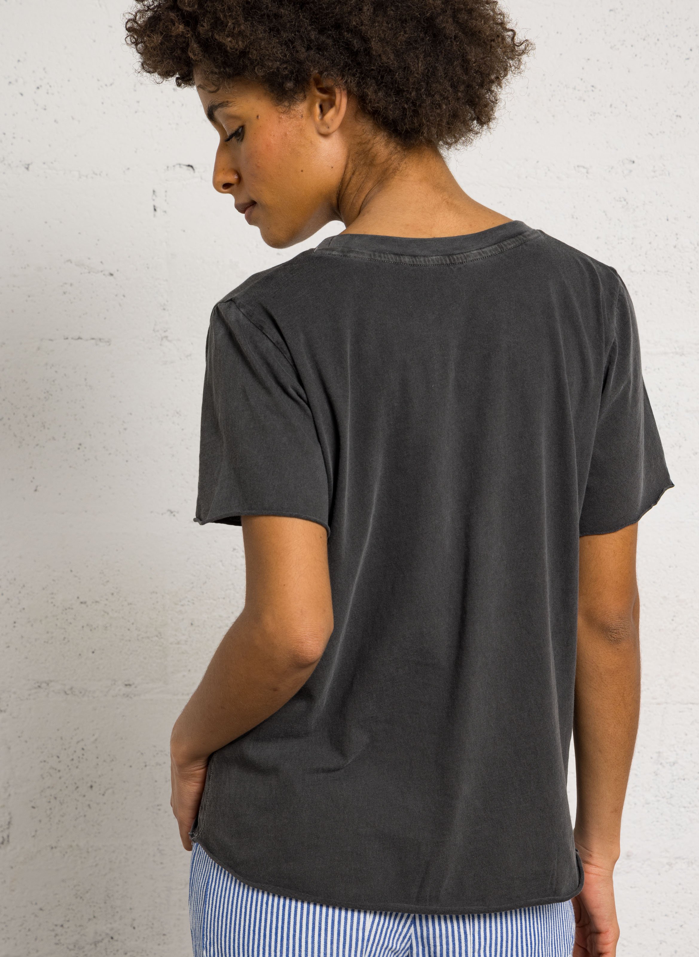 Round-neck organic cotton T-shirt LEON & HARPER Grey