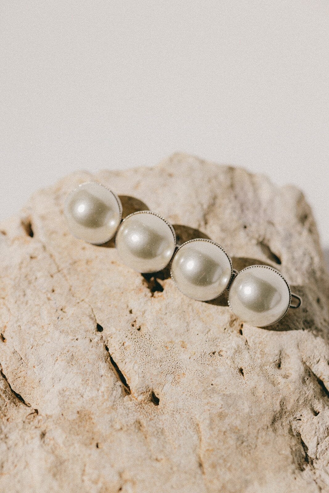 Silver-plated bead barrette MONSIEUR SIMONE Silver