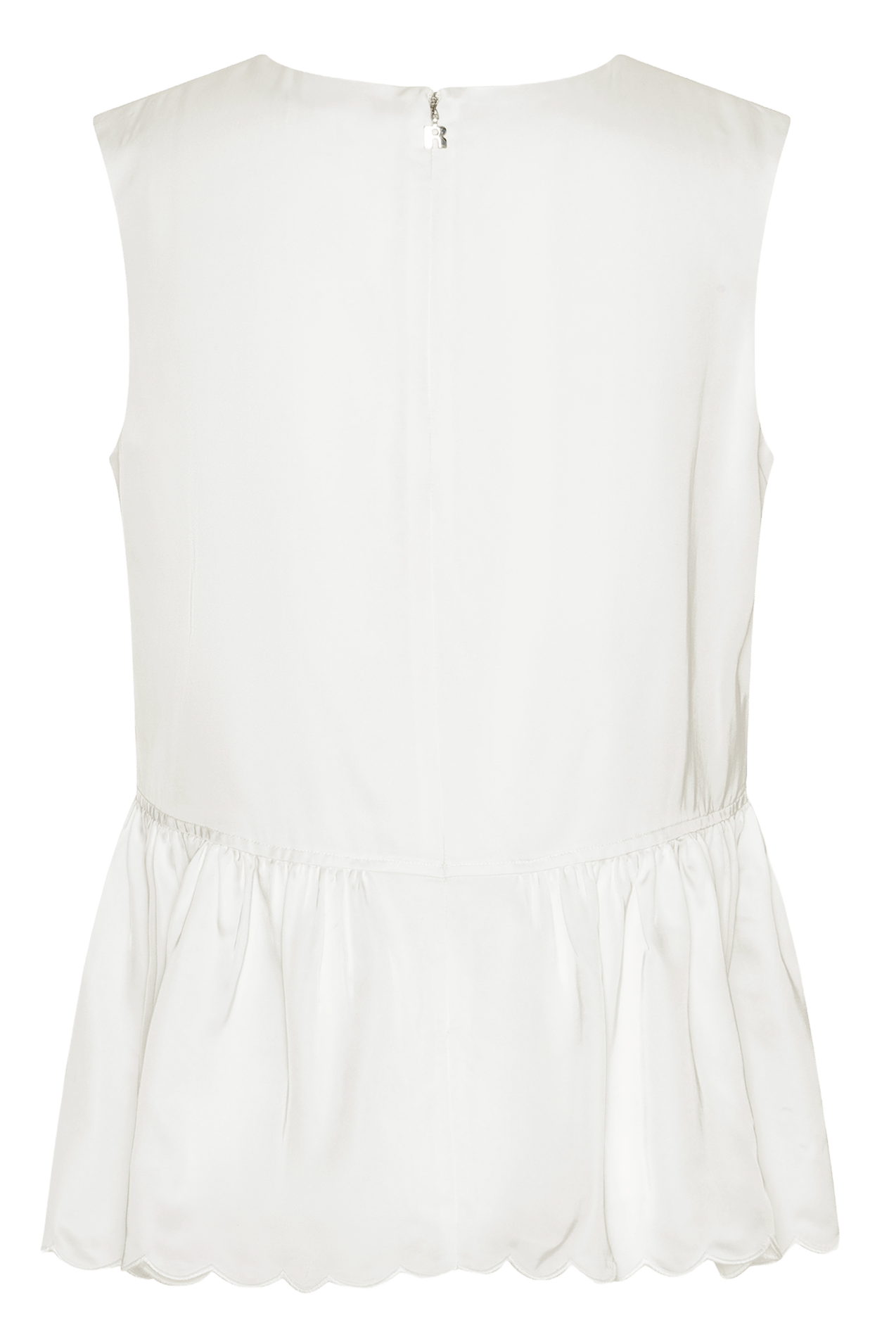 Pantalón globo de talle alto liso ROTATE Blanco