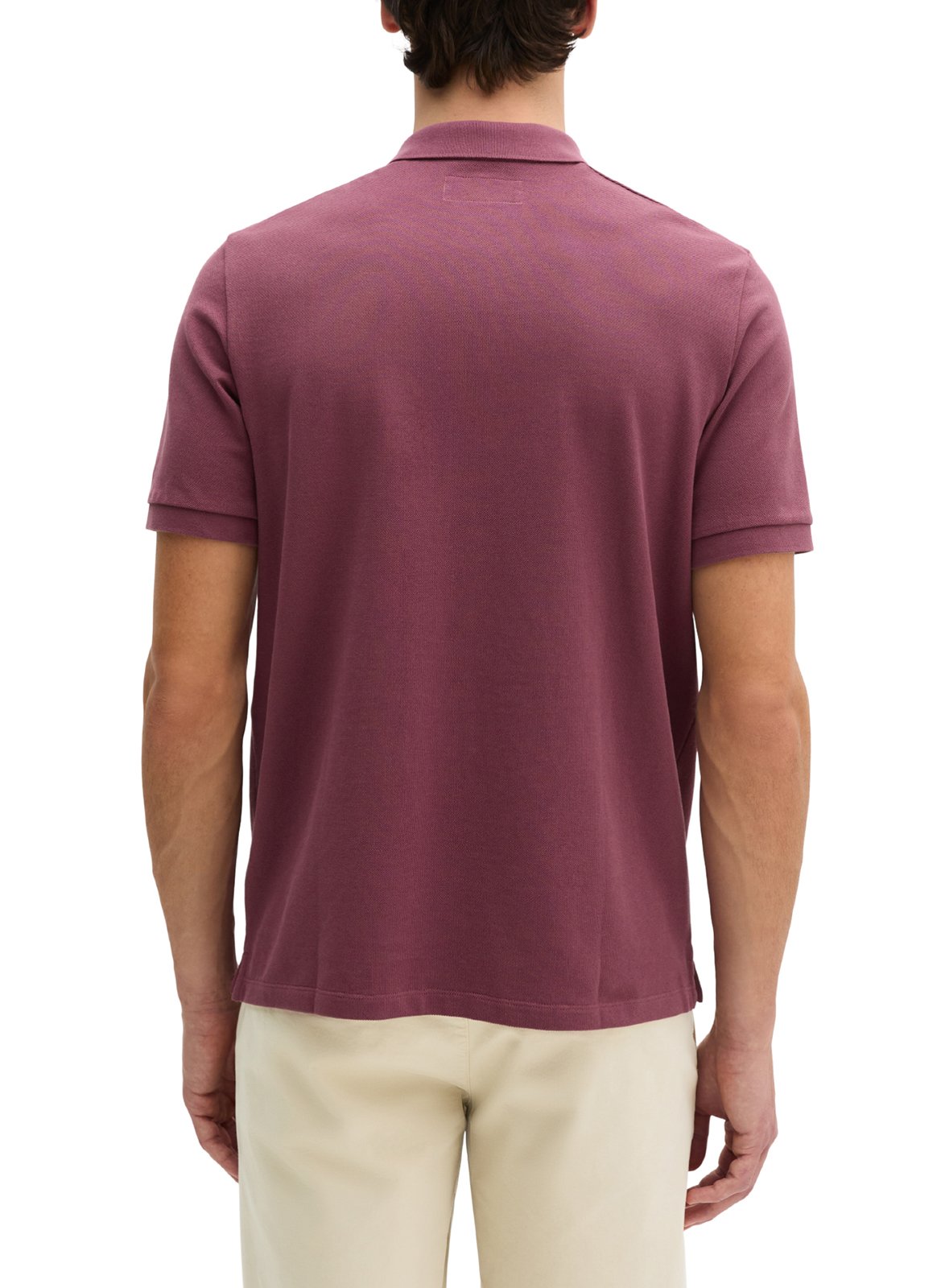 Straight cotton polo shirt MARC O'POLO Plums