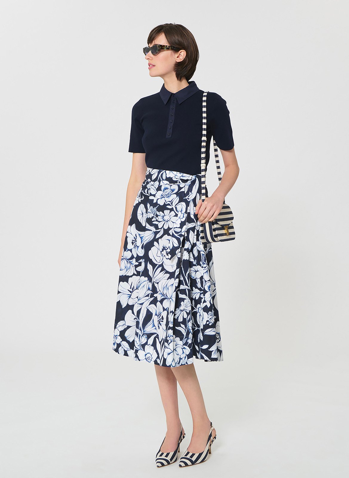 Eng anliegendes Strickpolo TARA JARMON Blau