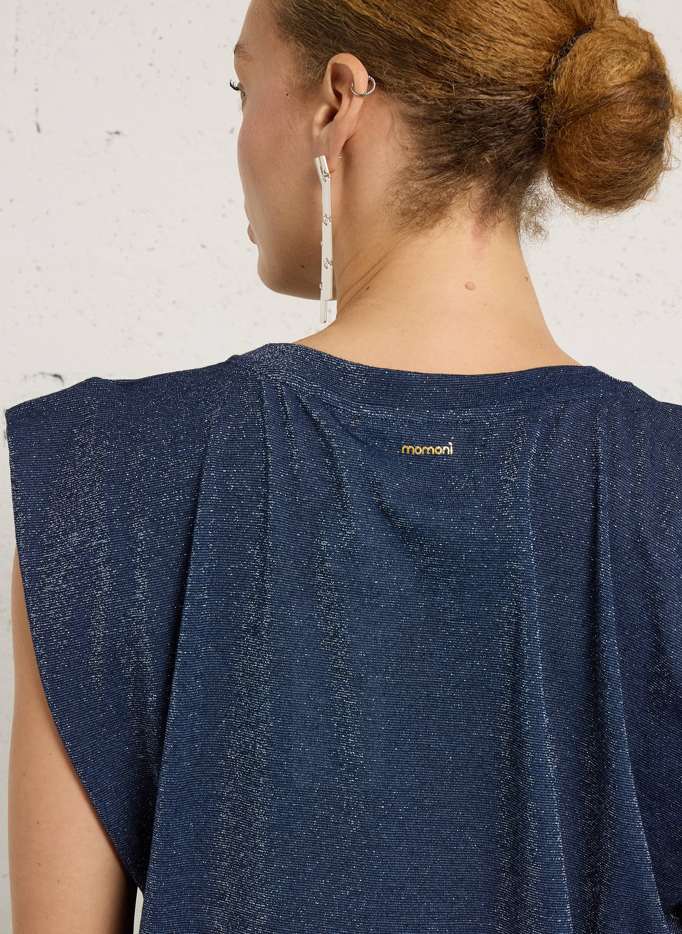 Rundhals-Top aus Strick MOMONI Blau