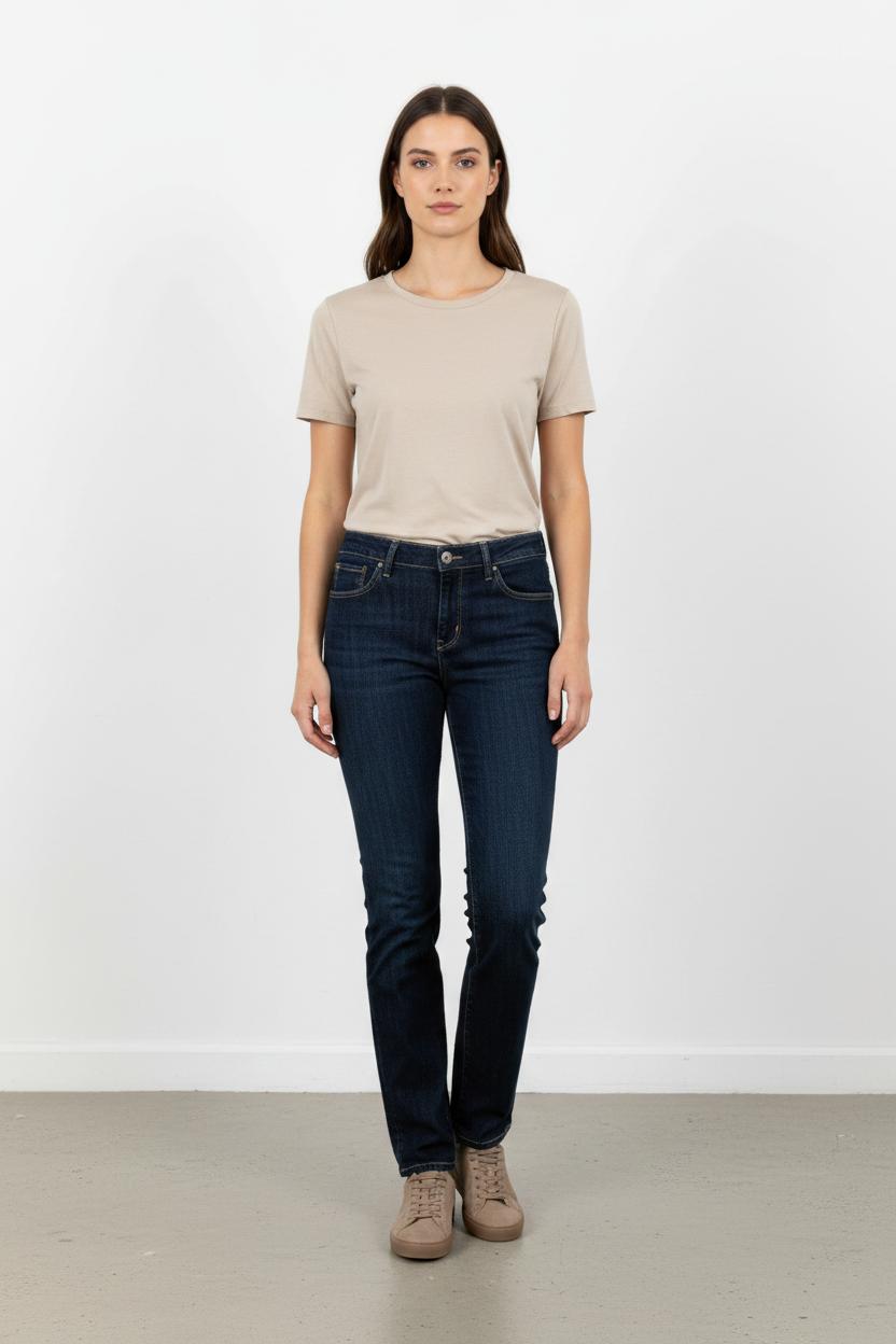 Cropped slim jeans with studs LEVI'S - Seconde main Blue