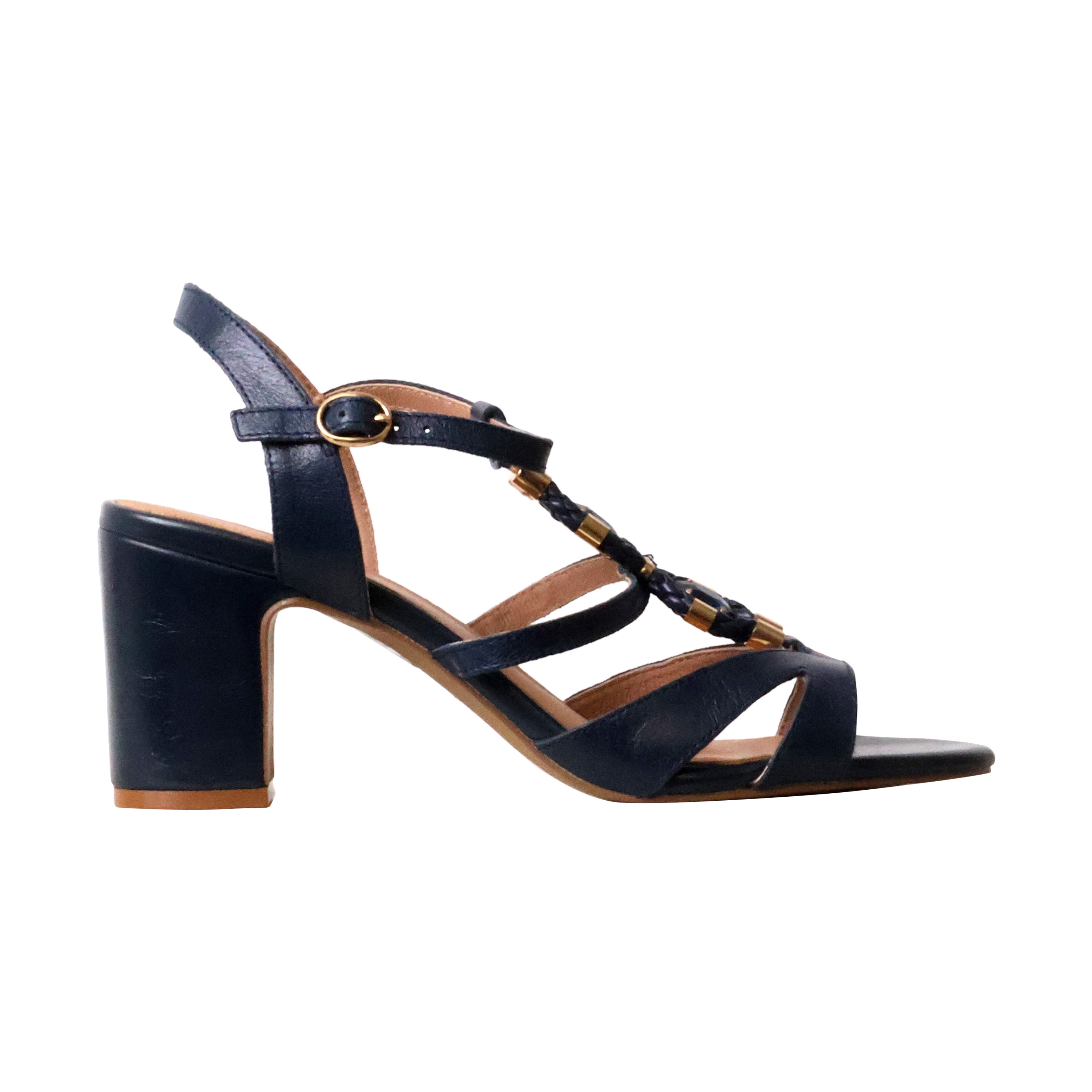 Sandales à talon cuir  victoire EMILIE KARSTON Bleu