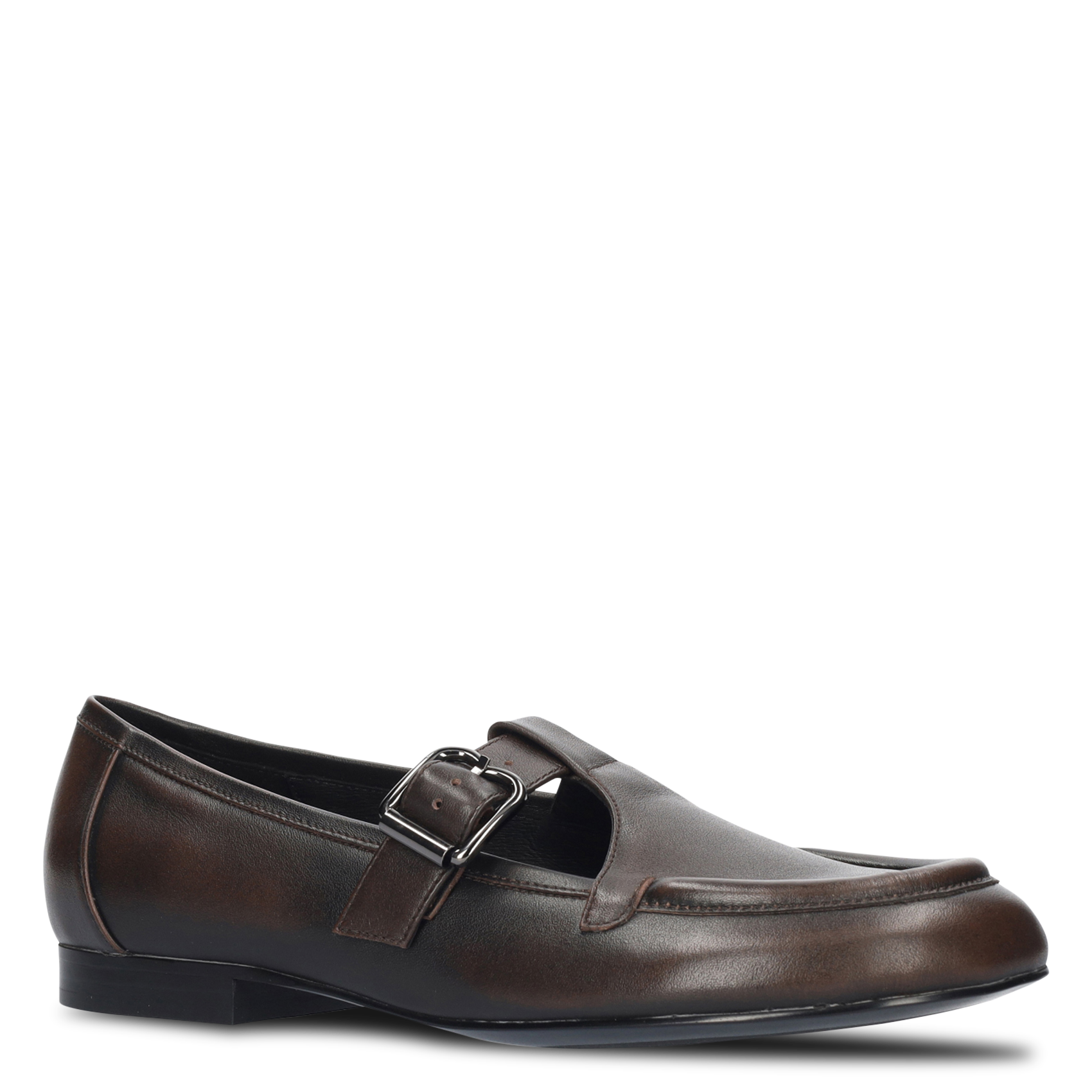 Leren mocassins met gesp BIBI LOU Bruin