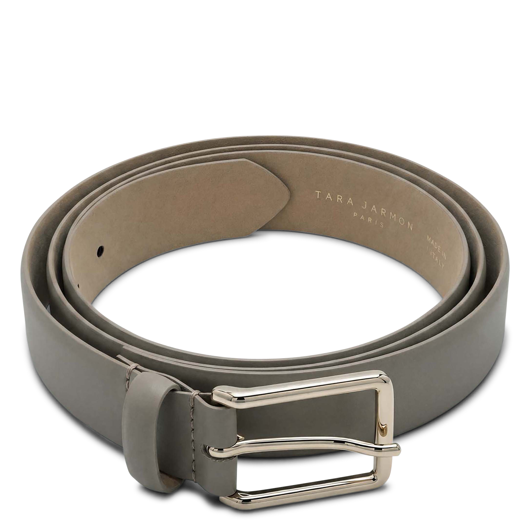 Leather belt TARA JARMON White