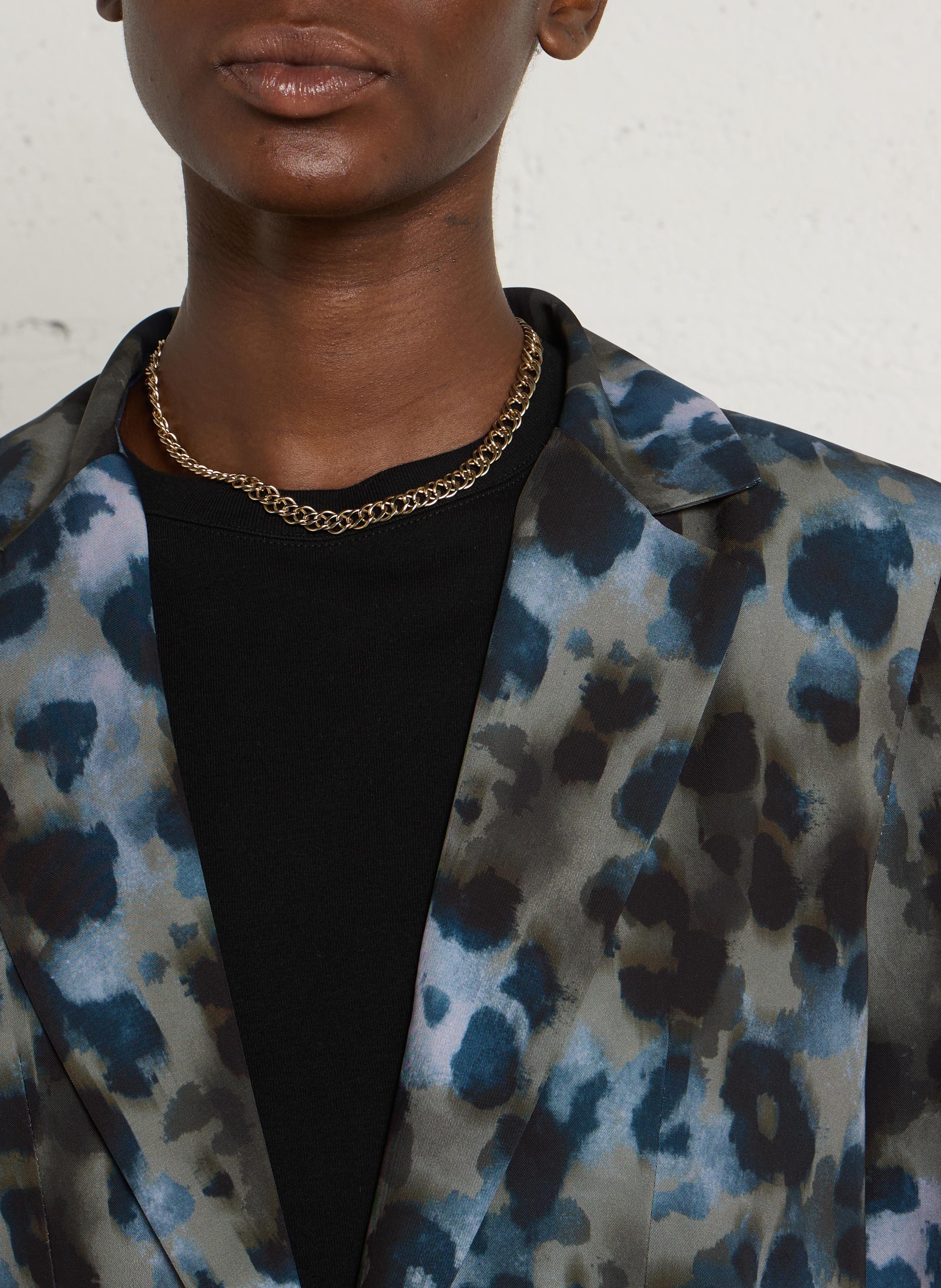 Bedruckter Fließblazer PLEASE Blau