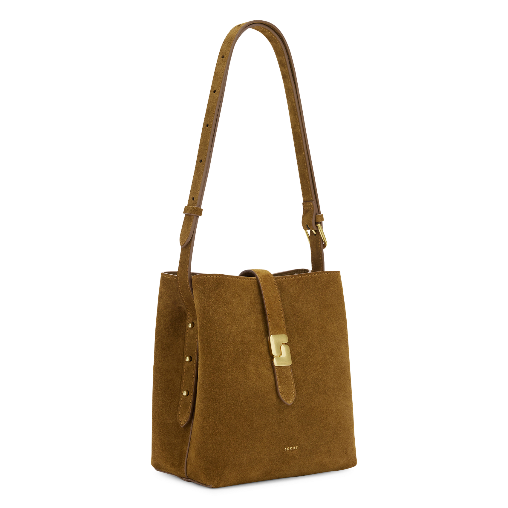 Wildleder Eimer Tasche SOEUR Braun