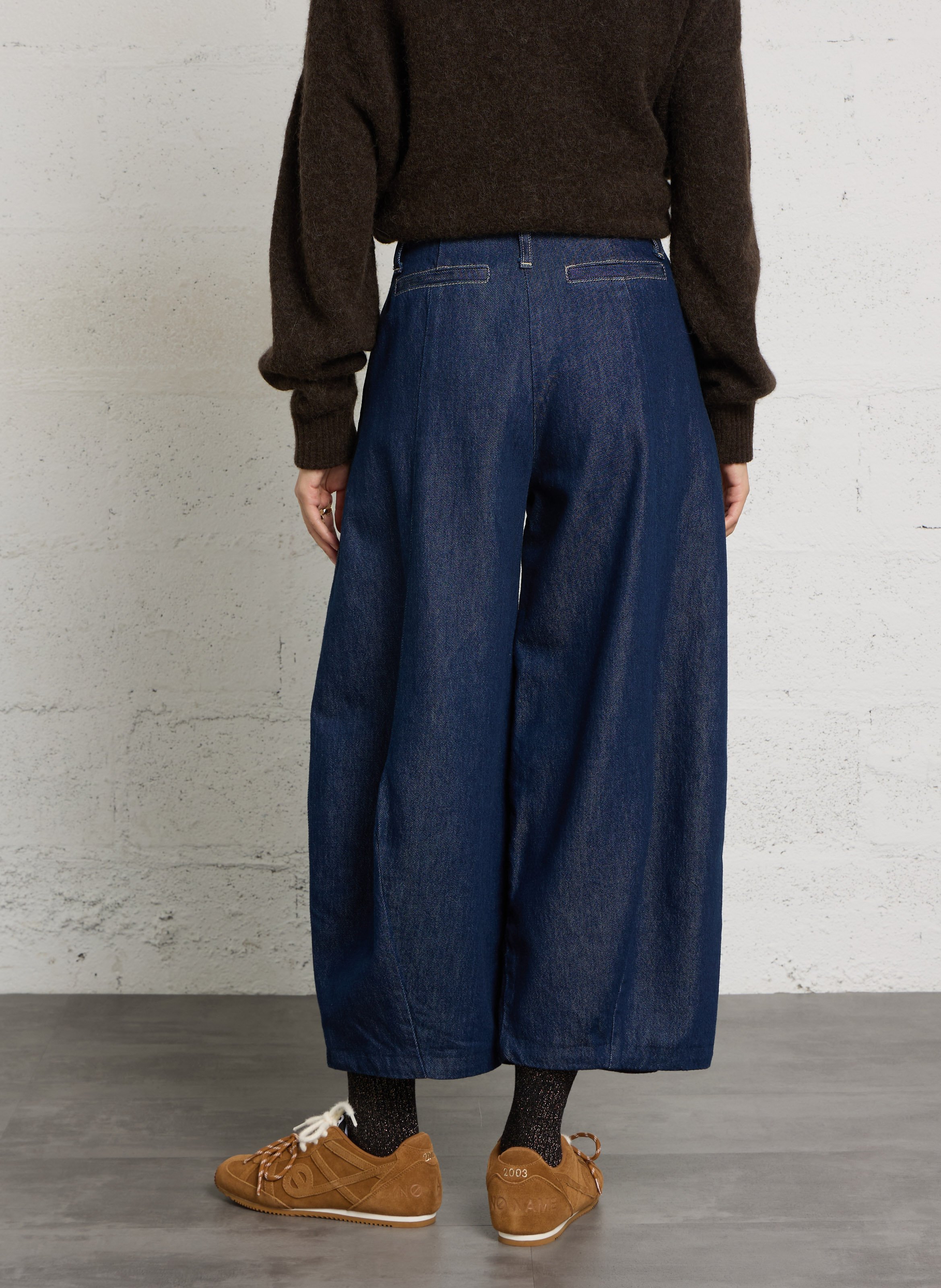 Hohe Taille Jeansrock PLEASE Blau