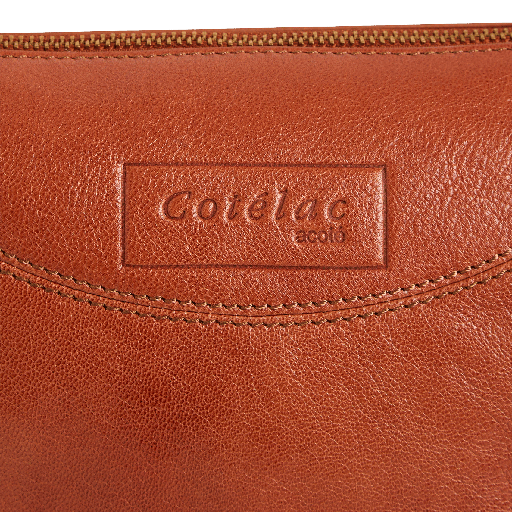 Halbmond-Schultertasche aus Leder COTELAC ACOTE Braun