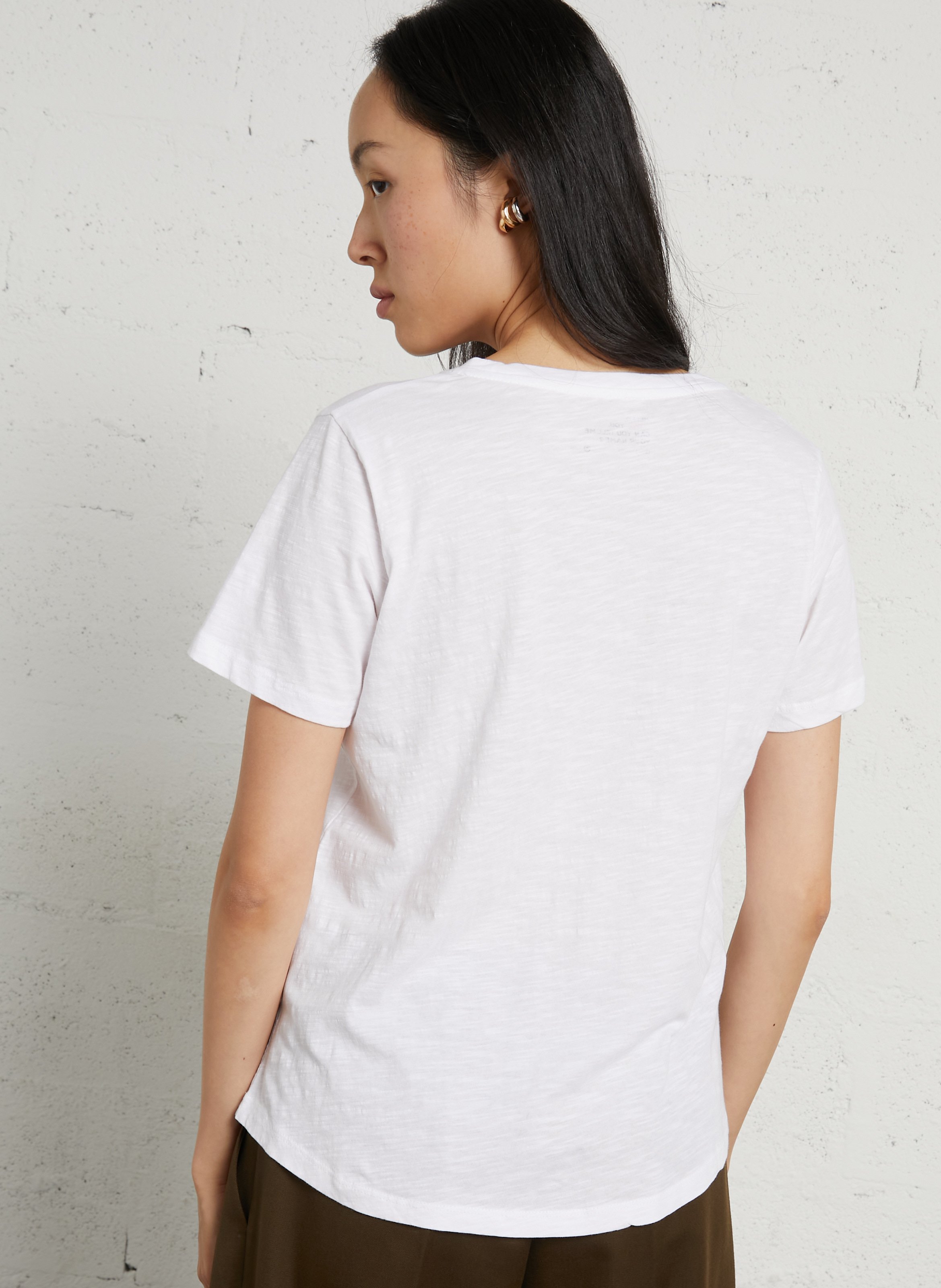 Tee-shirt à sequins en coton bio LEON & HARPER Blanc
