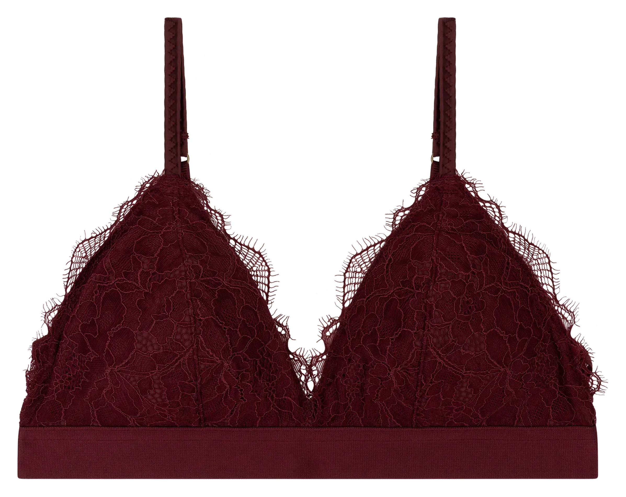 Bralette triangle en dentelle LOVE STORIES Prune