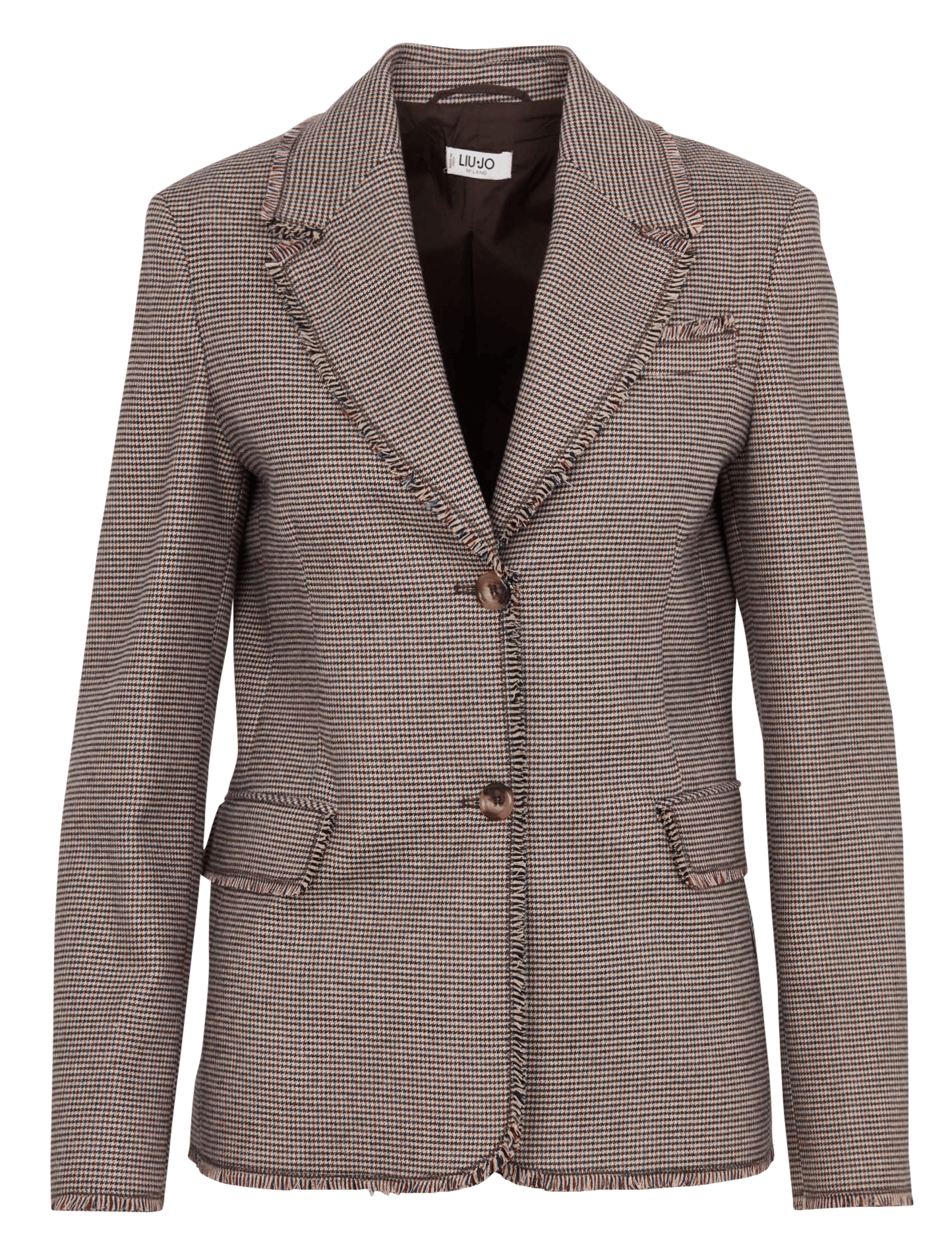 Taillierter Blazer im Hahnentrittmuster LIU JO Braun