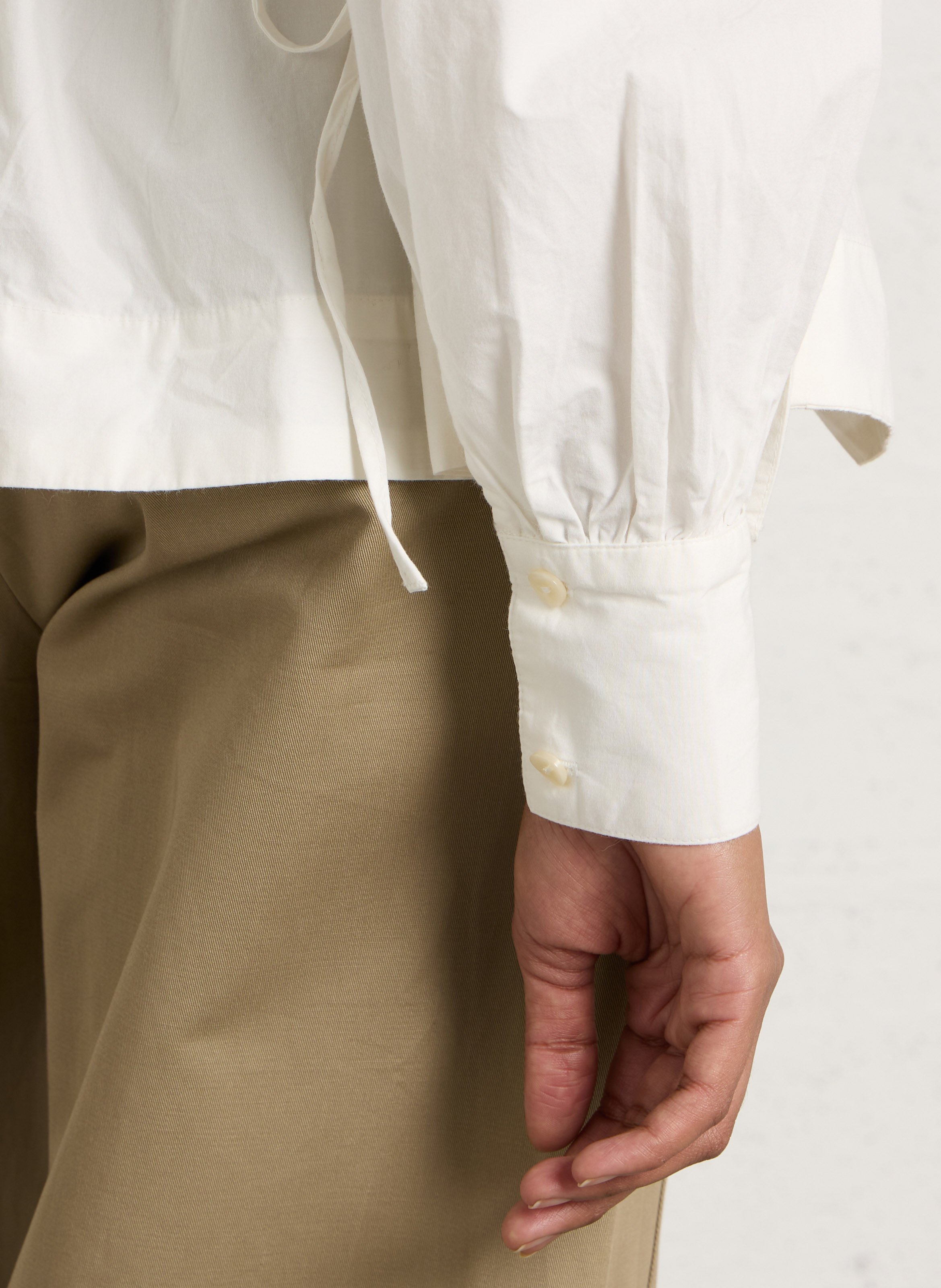 Blouse col classique en coton DAMSON MADDER Blanc