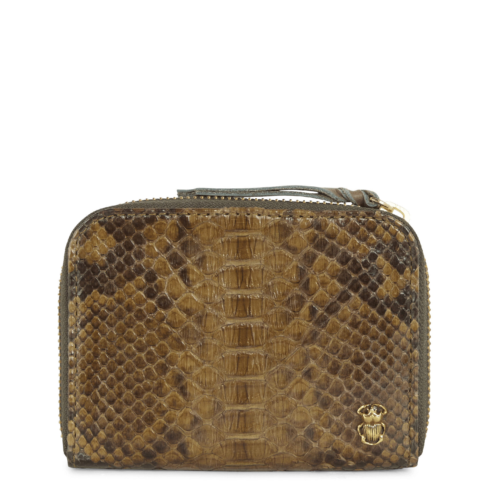 Snakeskin wallet CLARIS VIROT Khaki