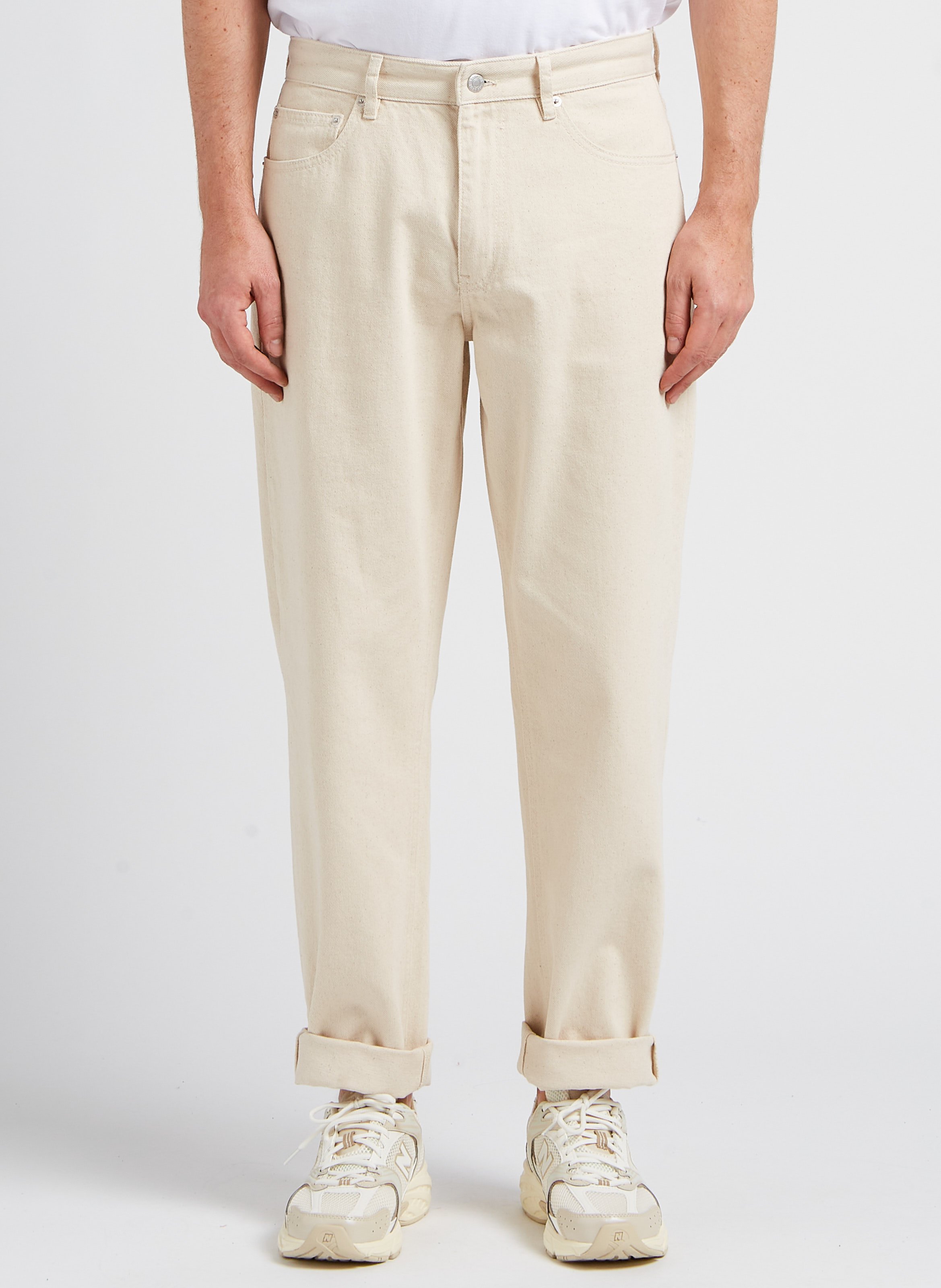 Casual jeans van biokatoen LES DEUX Beige