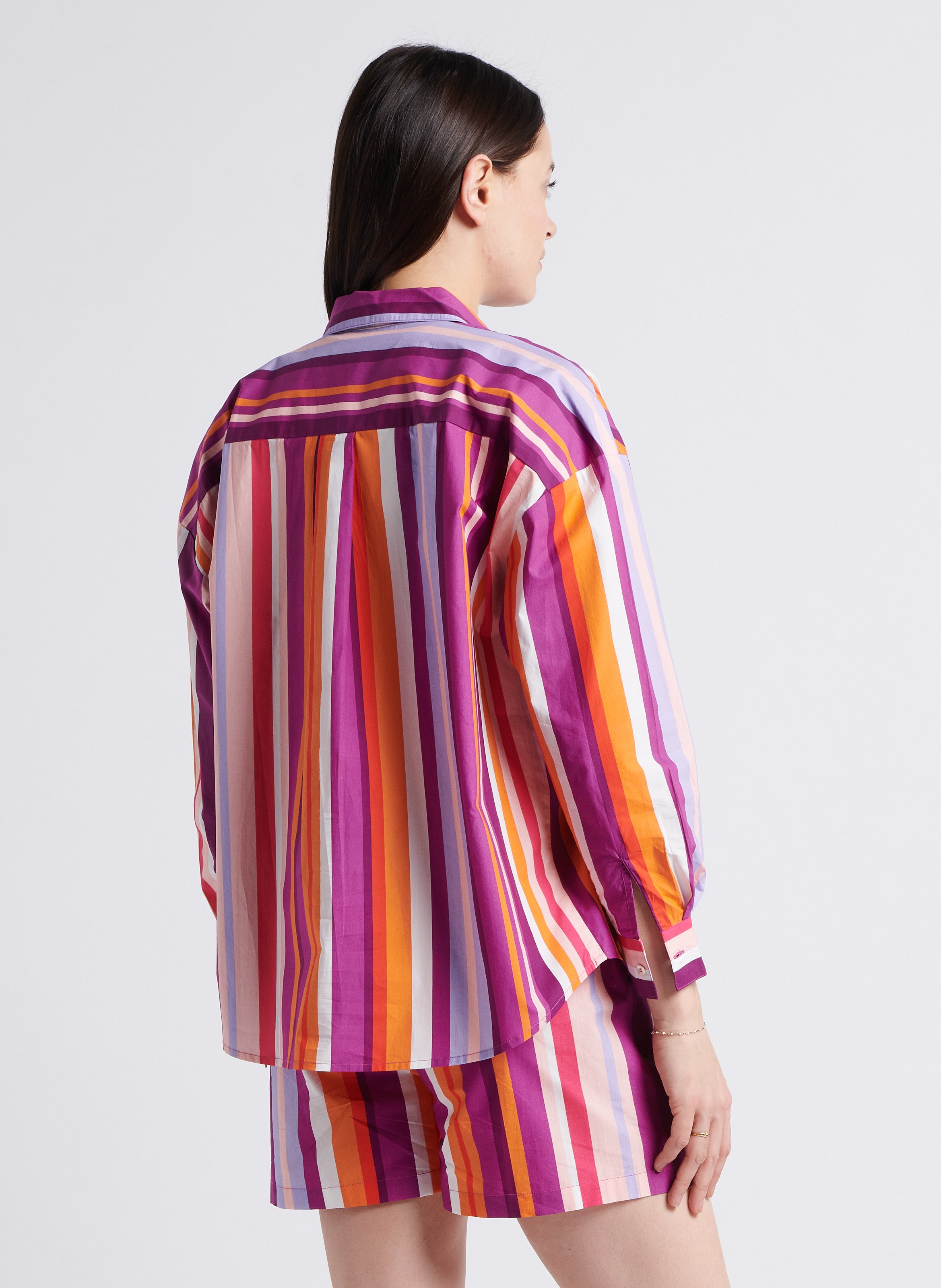 Chemise ample rayée en coton LA PETITE ETOILE Multicolore