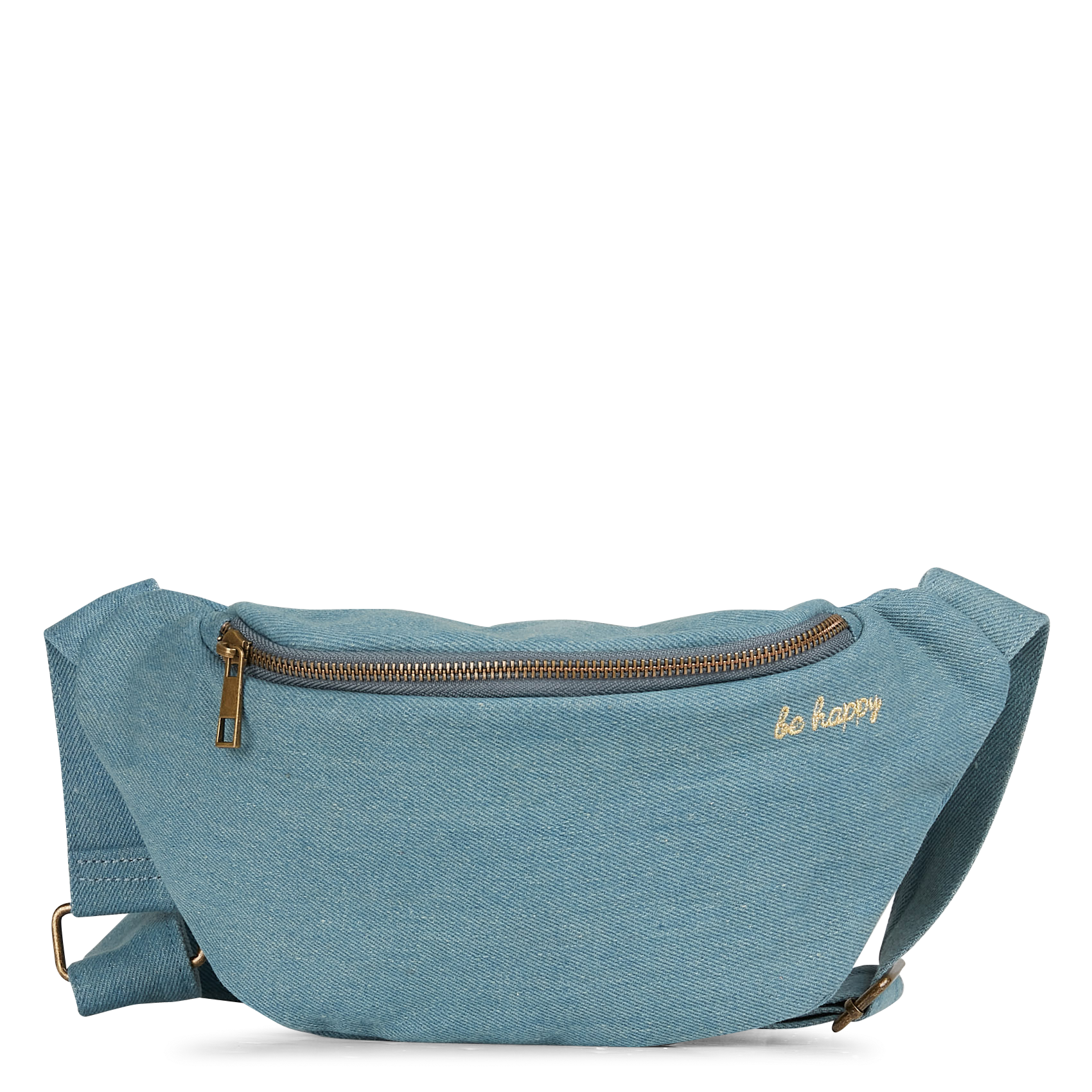 Cotton waist bag PIECES Blue