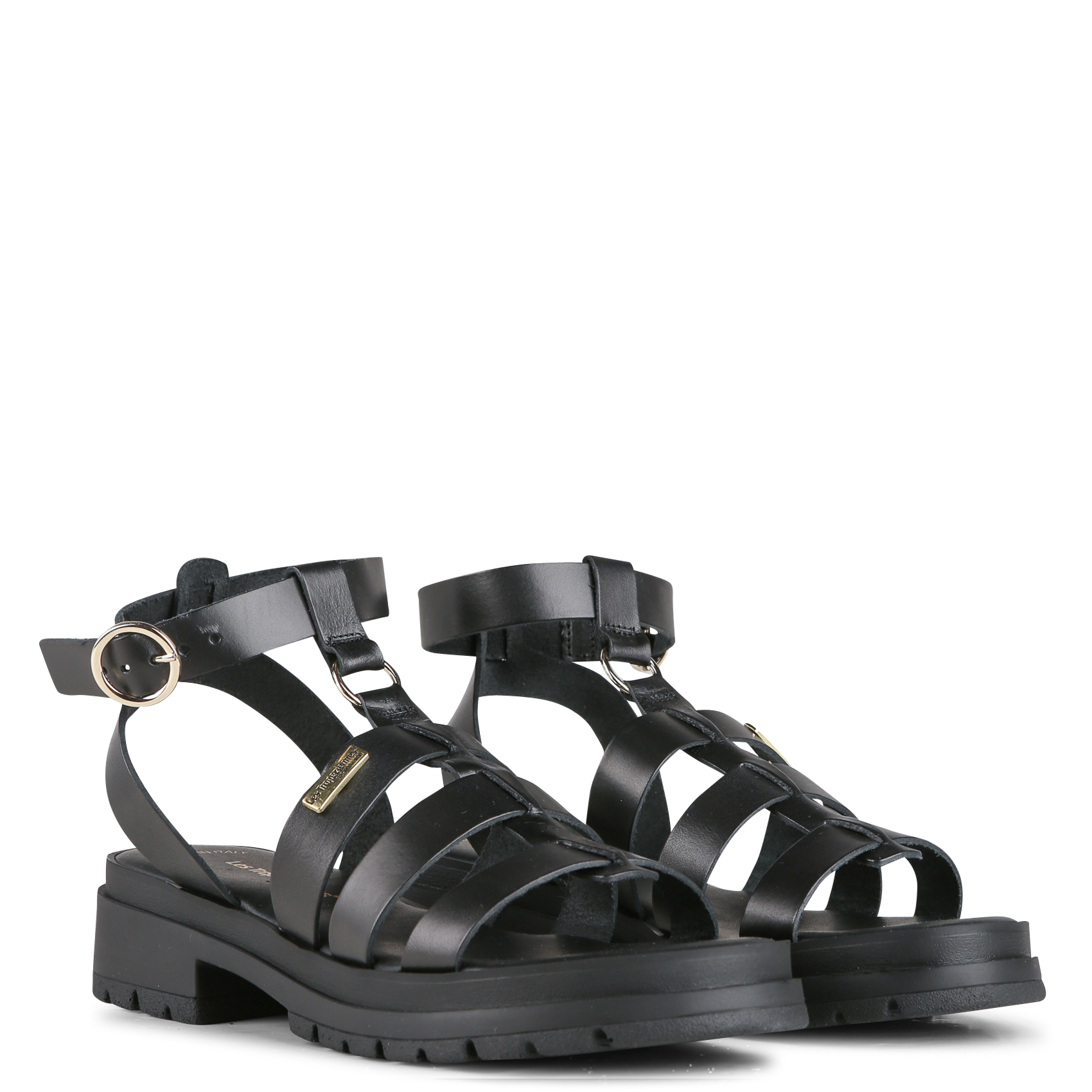 Ledersandalen mit Absatz LES TROPEZIENNES PAR M.BELARBI Schwarz