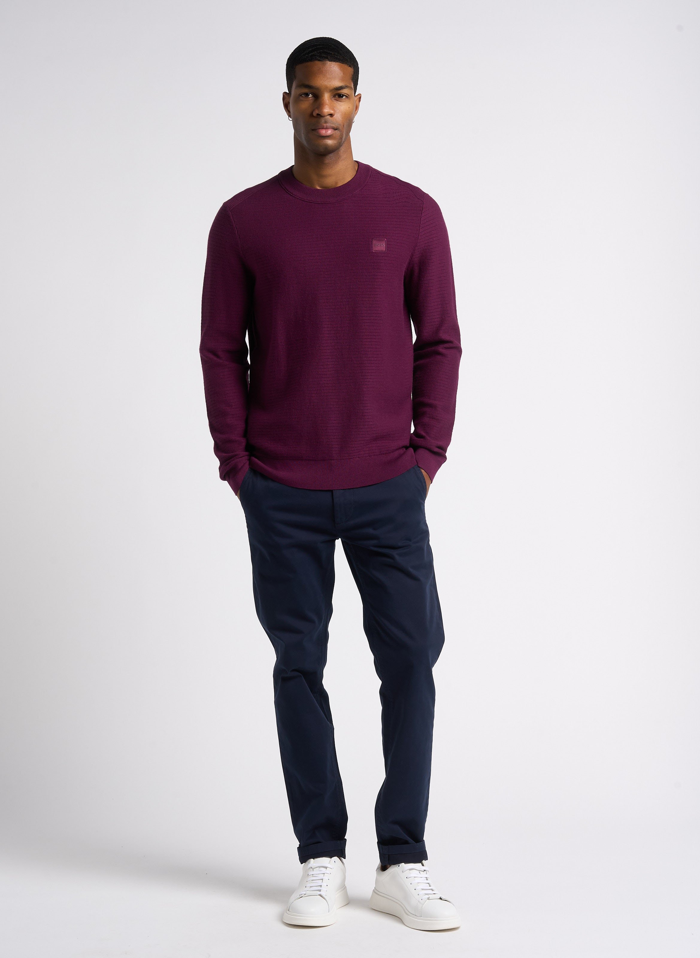 Stretch cotton chinos BOSS Blue