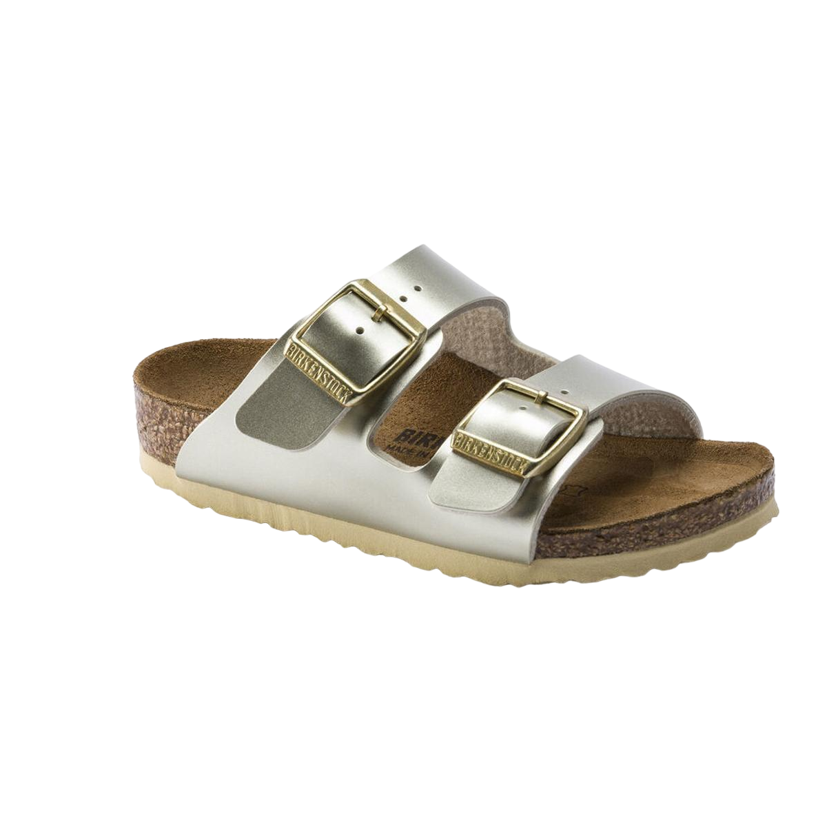 Faux leather sandals BIRKENSTOCK Golden