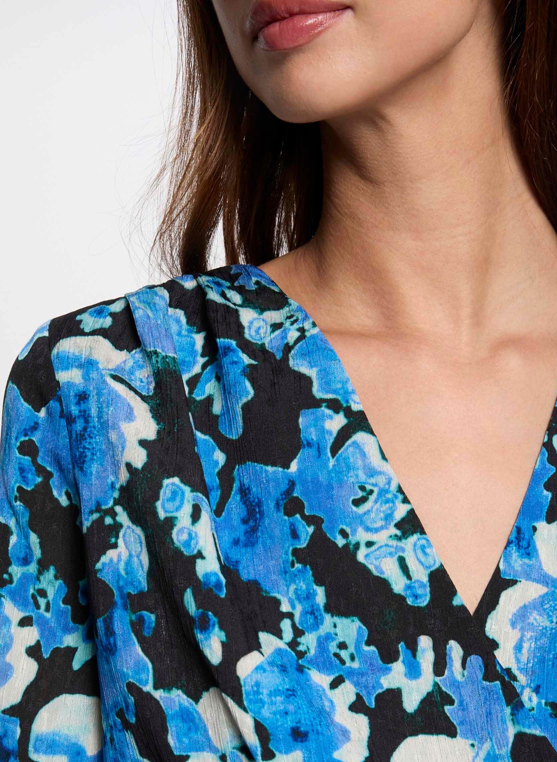 Jurk met print Blauw