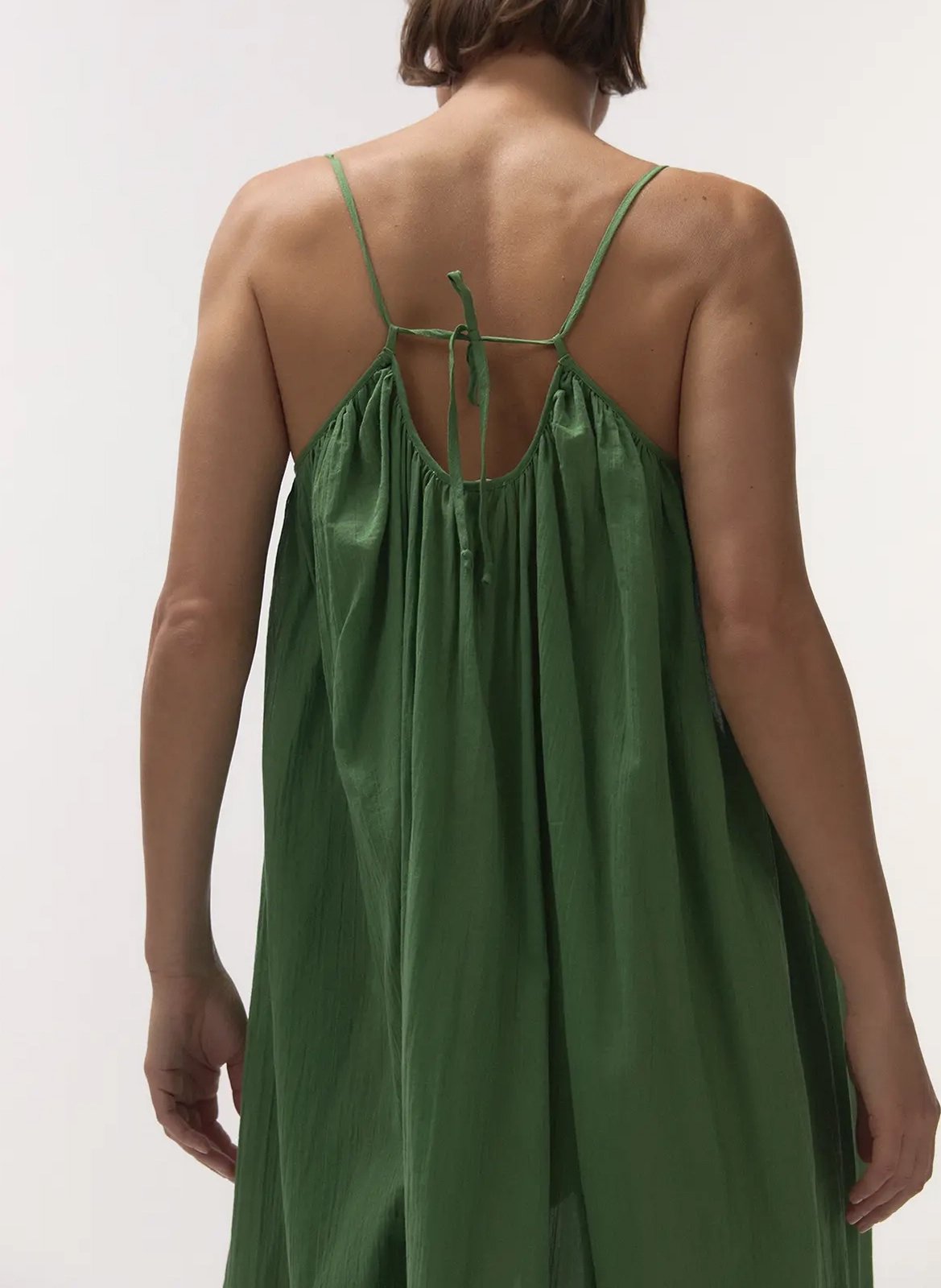 Robe longue en coton LOVE STORIES Vert