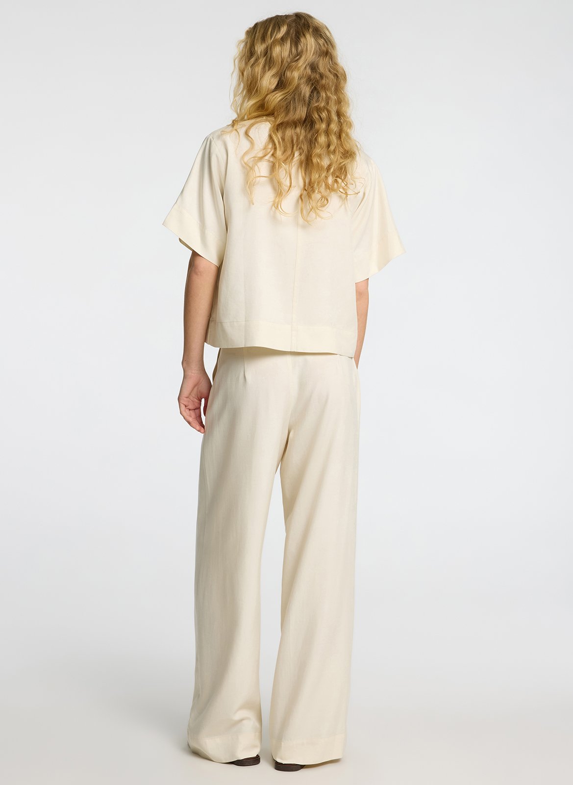 Pantalon large SELECTED Beige