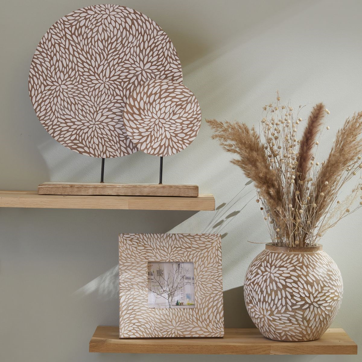 Wooden decorative object to place FACTORY Beige