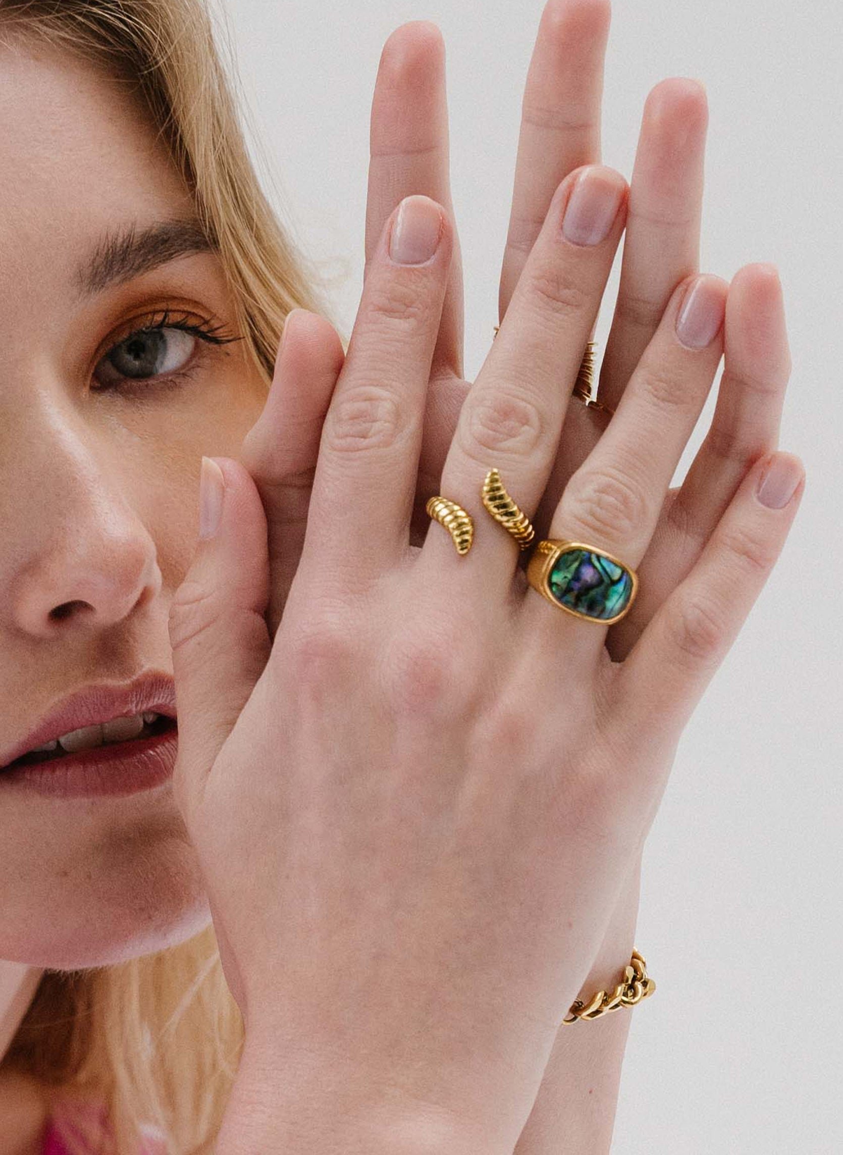 Wide Serpens Ring AEC Paris Golden