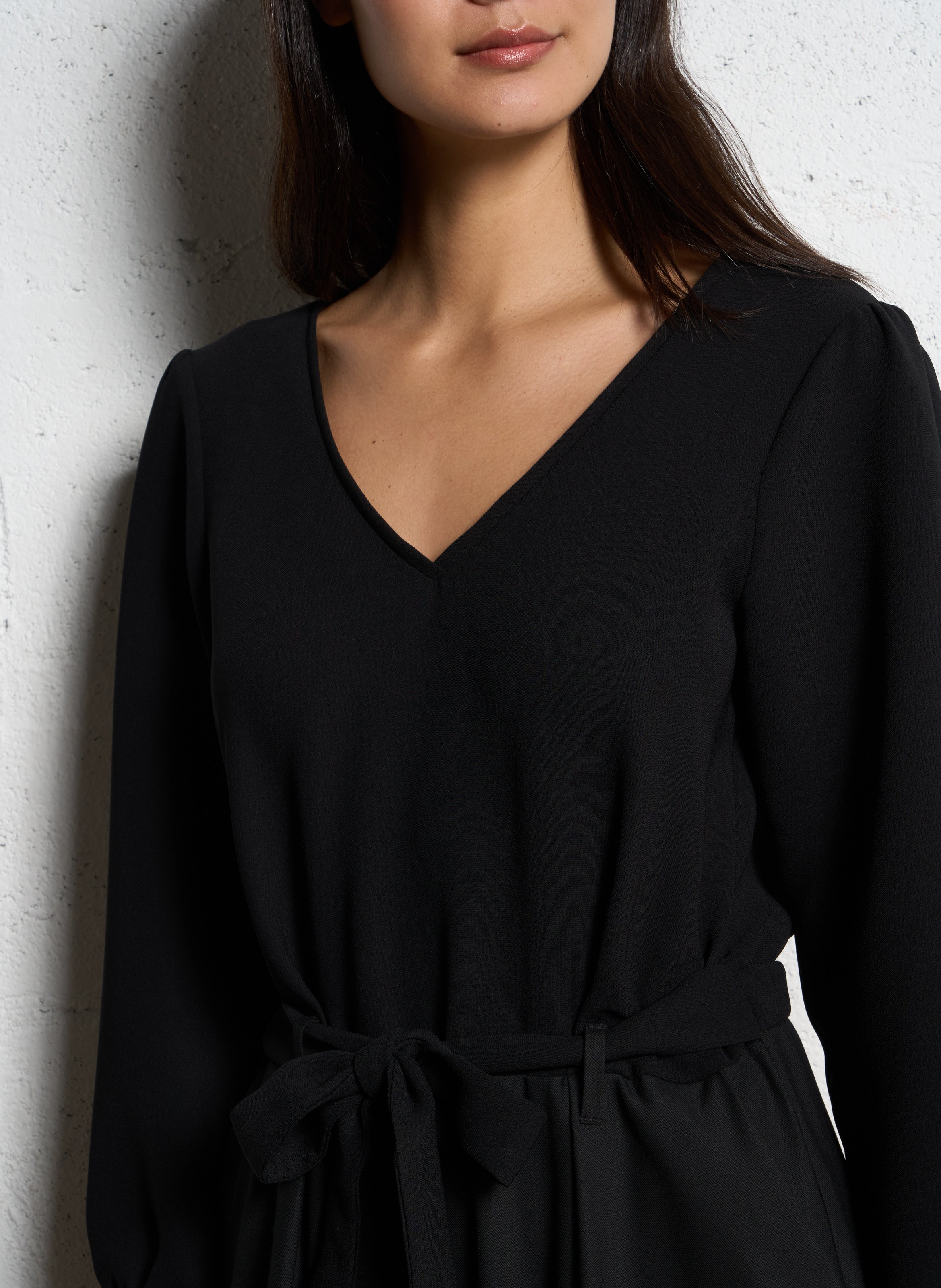 Combinaison large ceinturée col V ONE STEP Noir